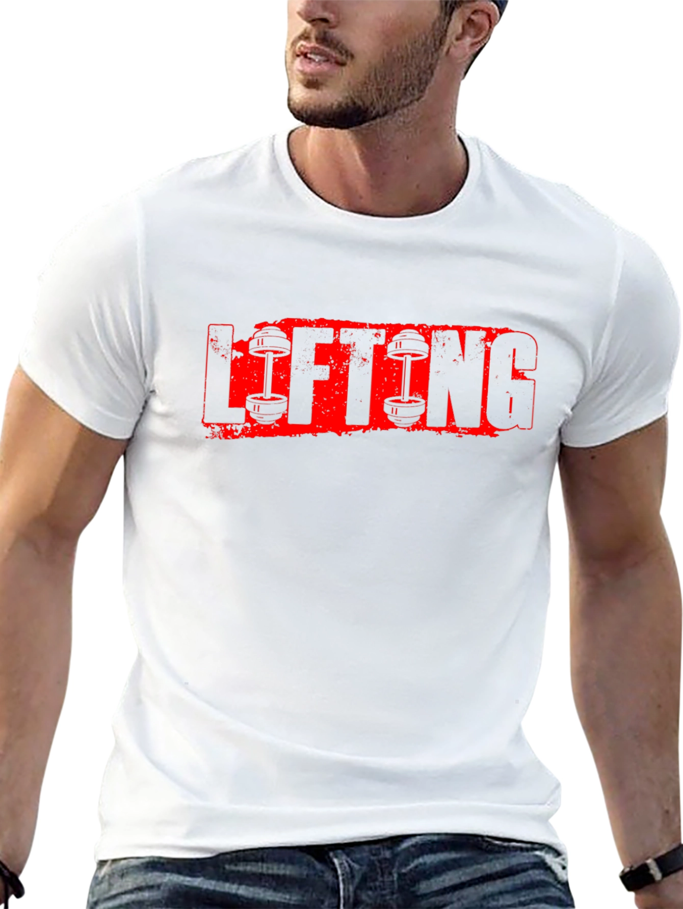 Black Lifting Graphic Tee - Black Fitness Shirt view 13
