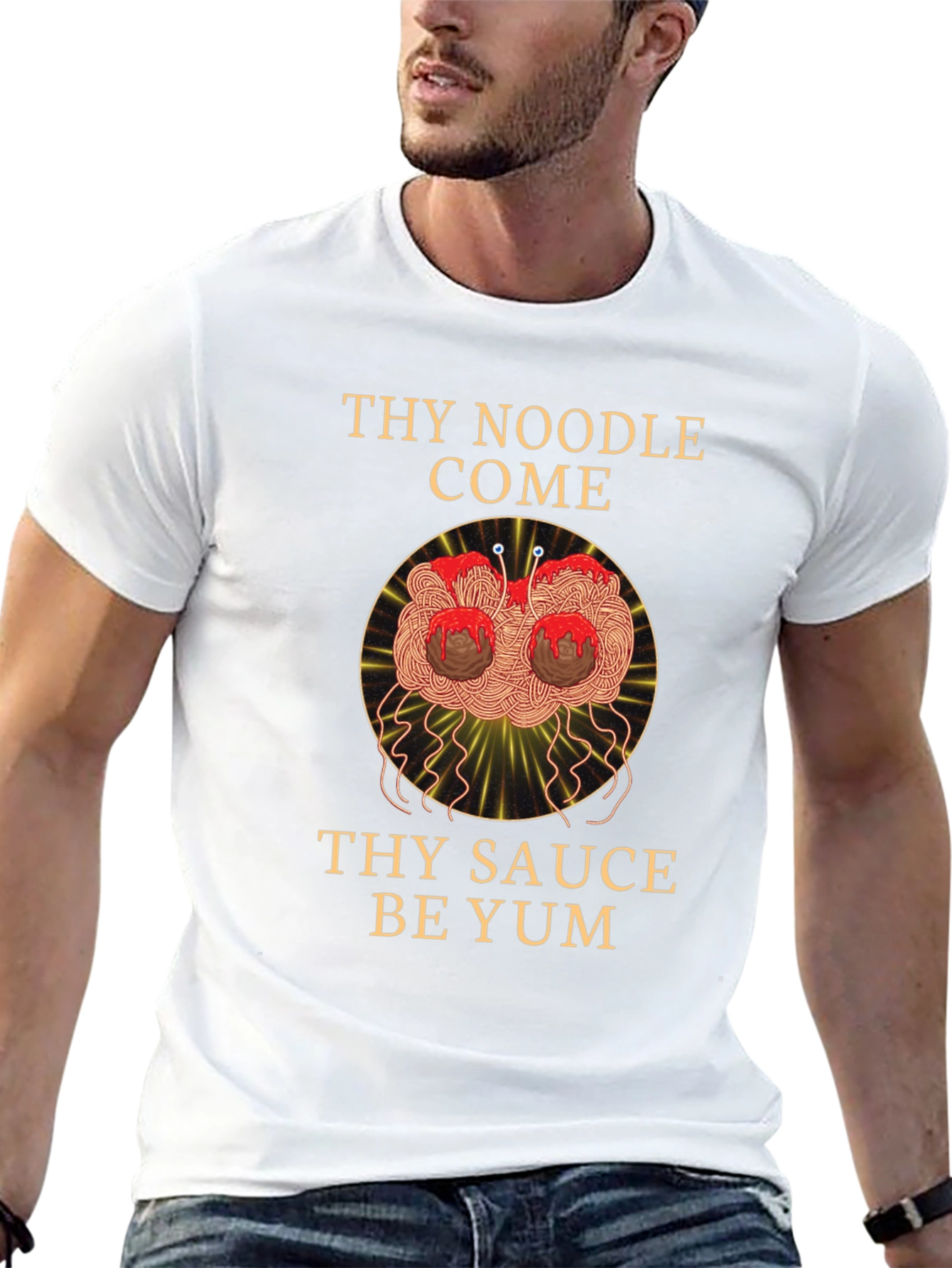 Black Noodle Come Sauce Yum T-Shirt view 13