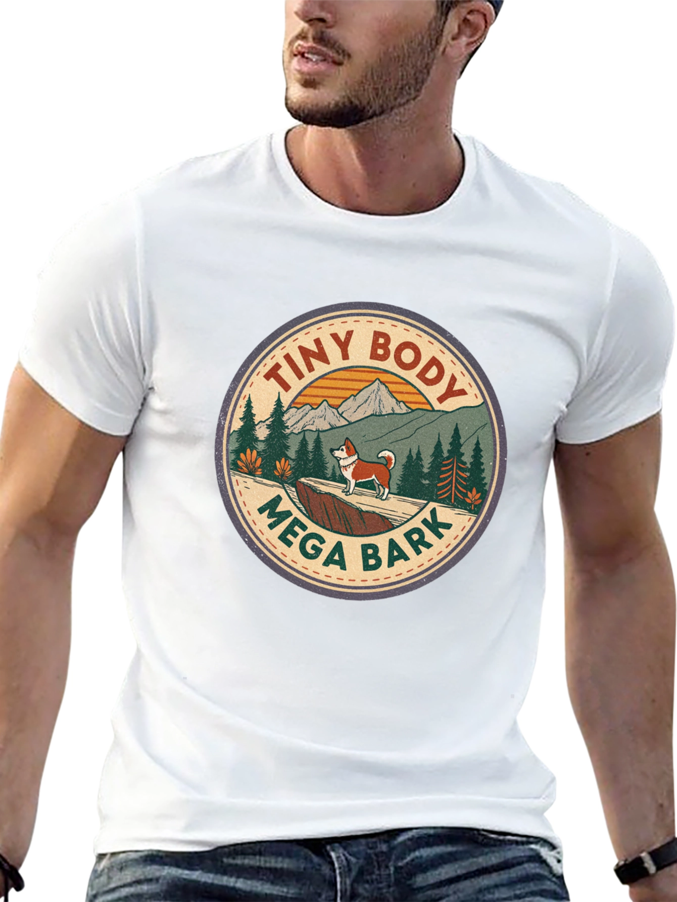Black Tiny Body Mega Bark Graphic T-Shirt view 13