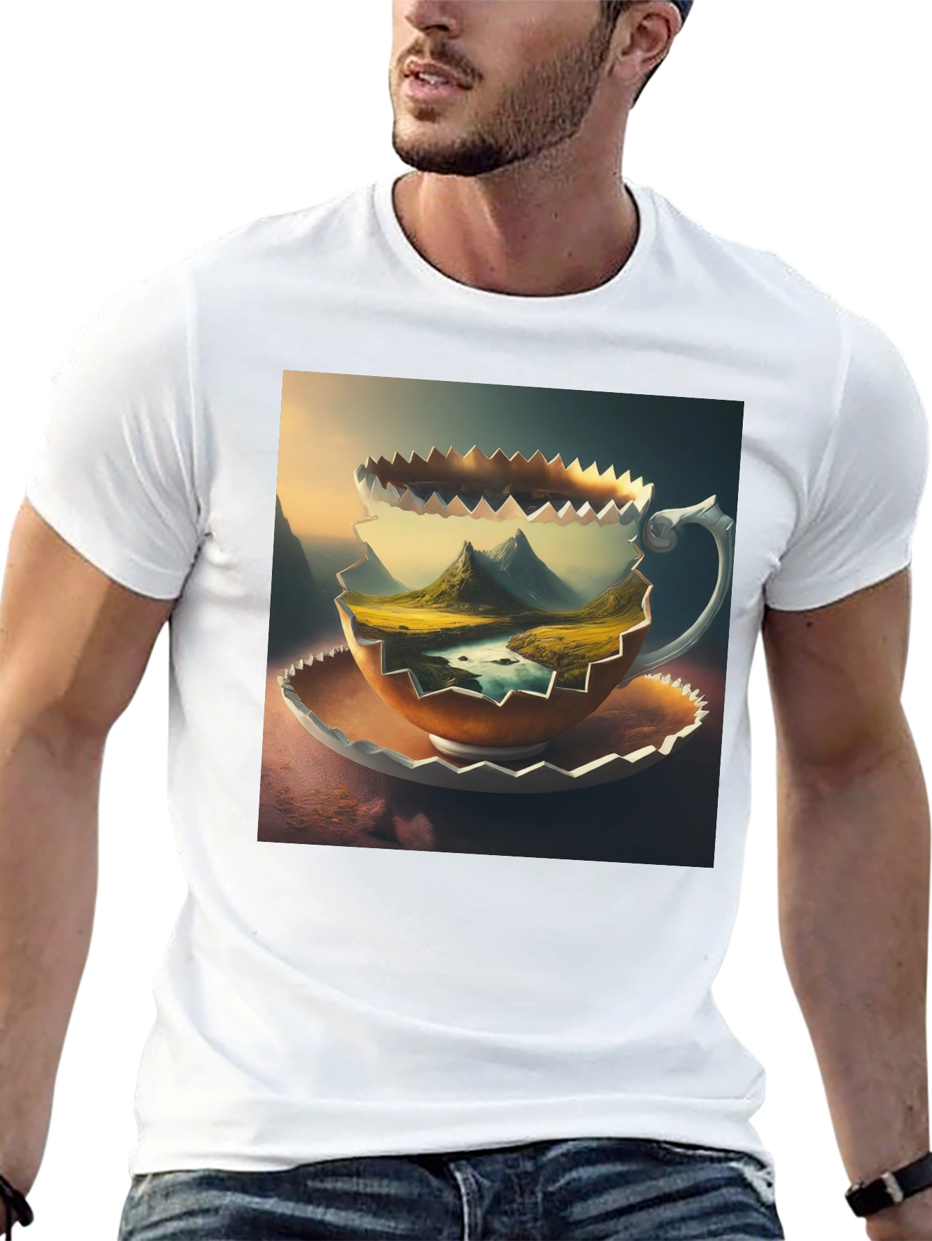 Black Mountain View Coffee Cup T-Shirt view 13