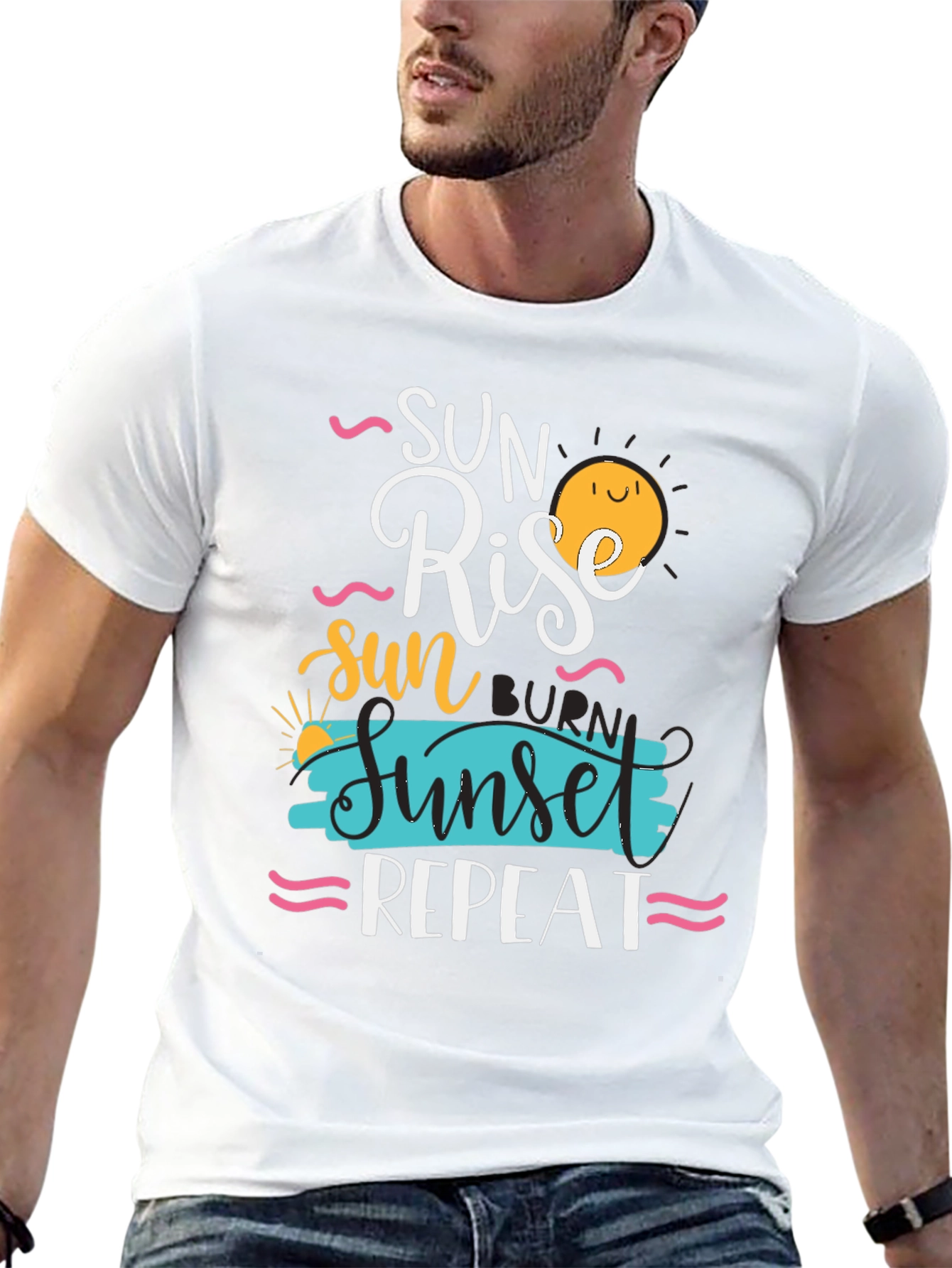 Sun Rise Sunset Repeat Graphic Tee - 13