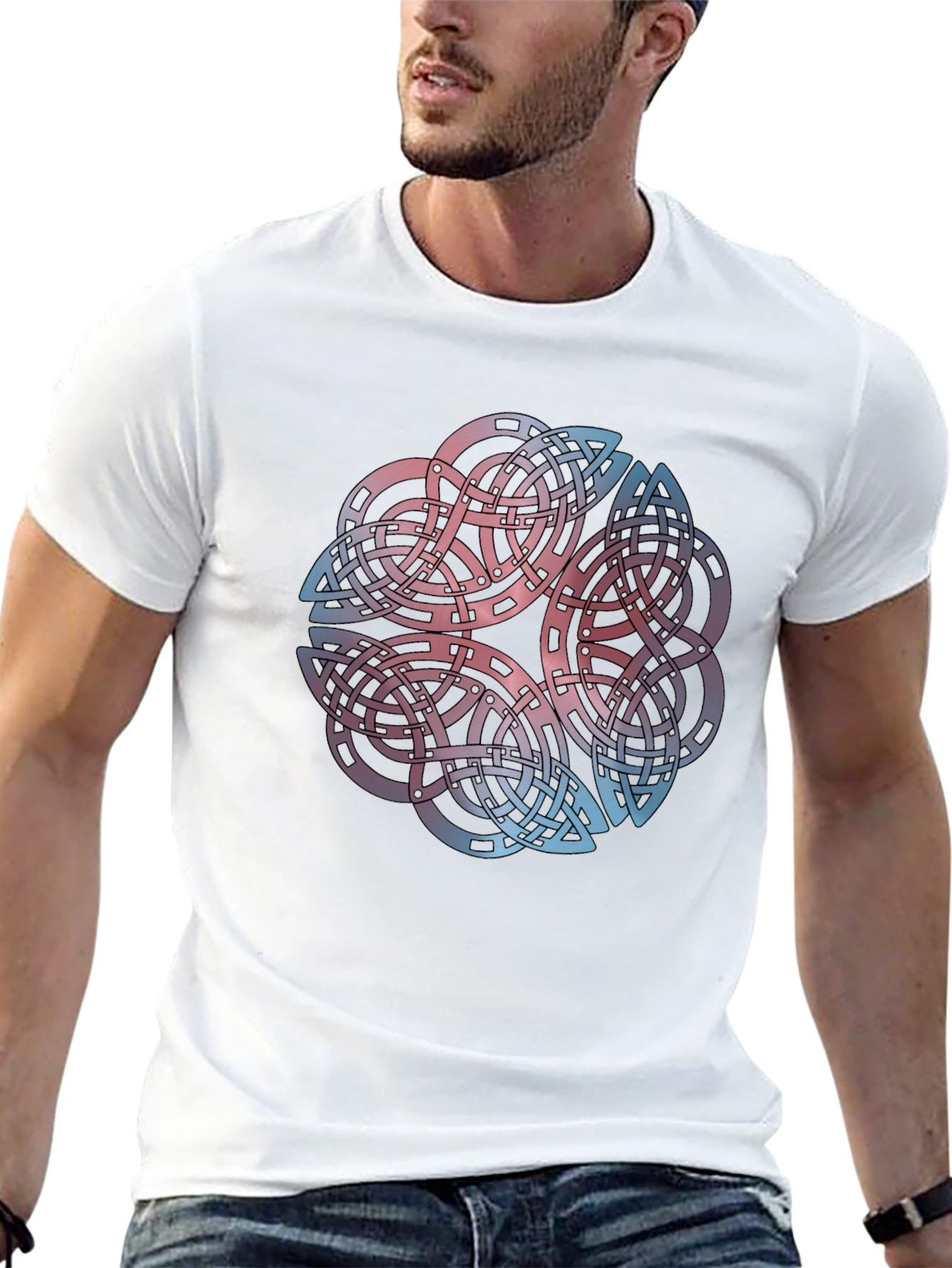 Black Celtic Knot Graphic Tee - Black T-Shirt view 13