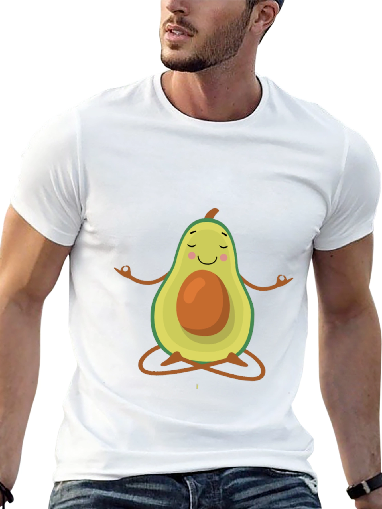 Black Zen Avocado T-Shirt - Funny Yoga Tee view 13
