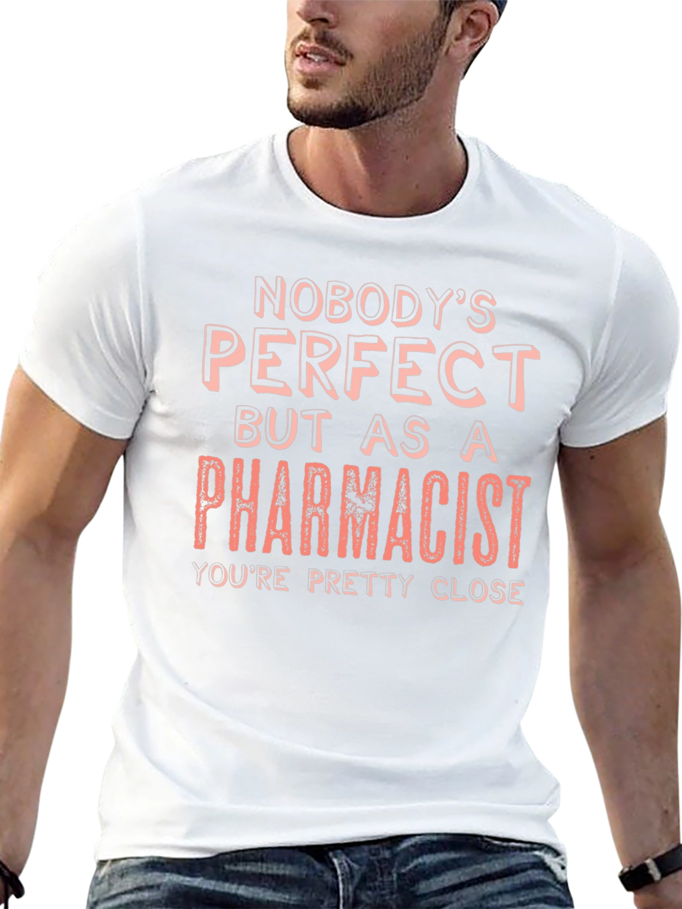 Black Pharmacist T-Shirt - Nobody's Perfect Tee view 13