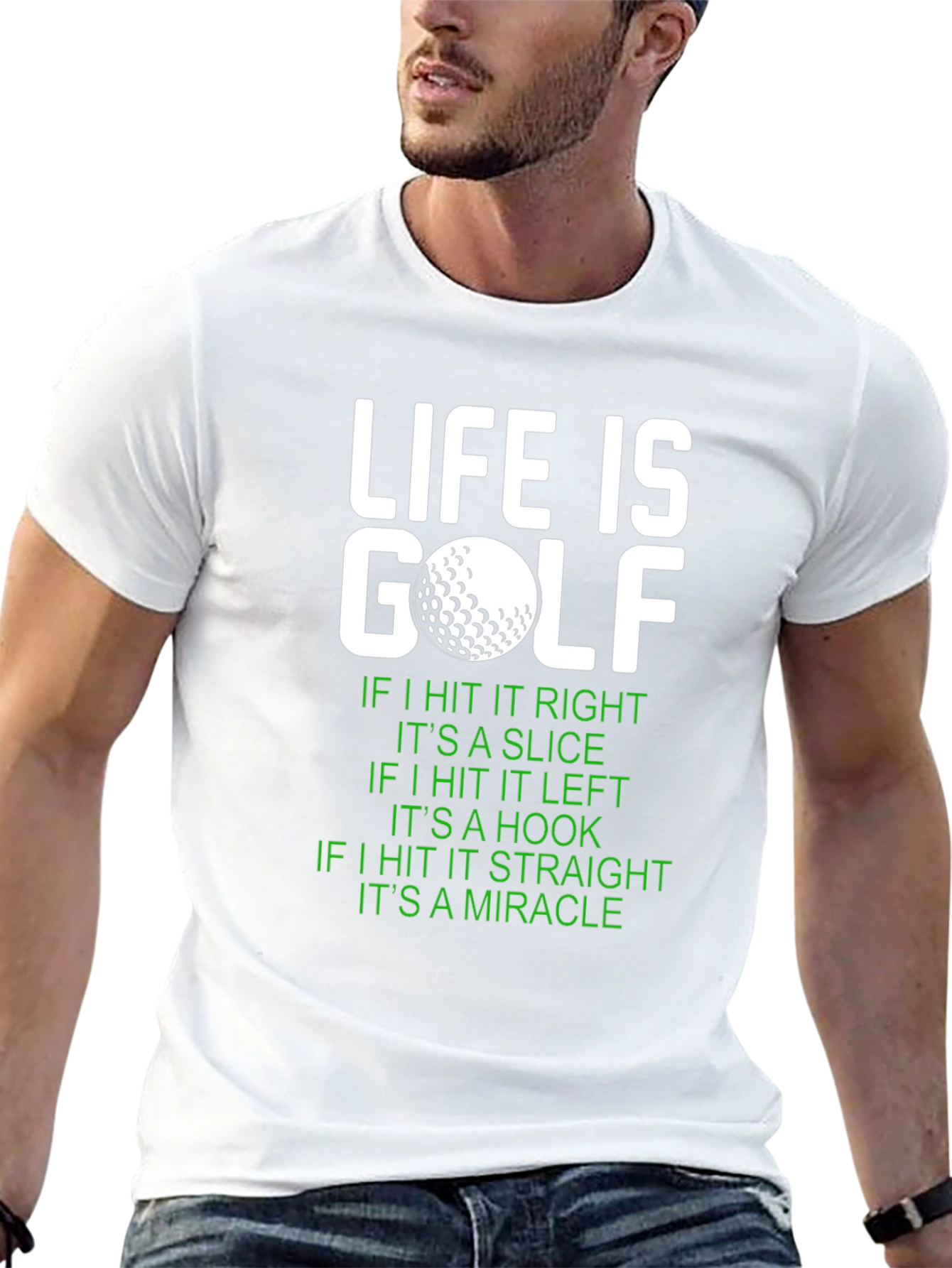 Black Life Is Golf Graphic Tee - Funny Golf Lover Gift view 13