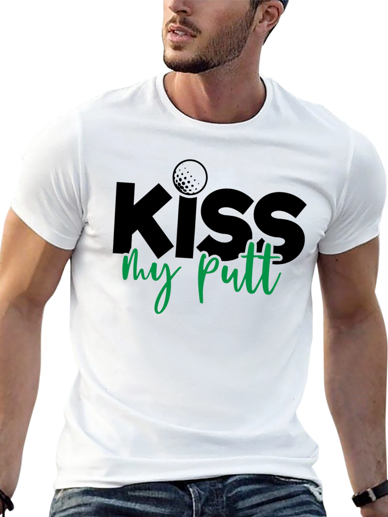 Black Kiss My Putt Graphic T-Shirt view 13
