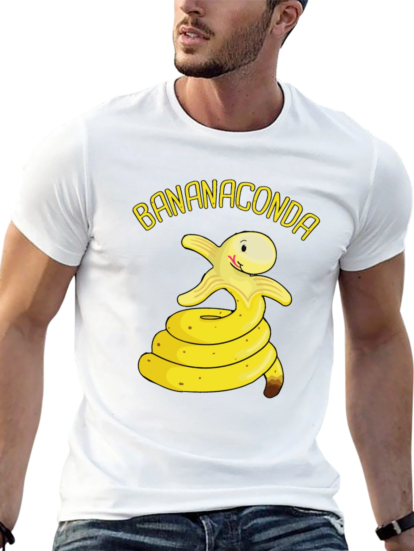 Black Bananaconda Funny Graphic T-Shirt view 13