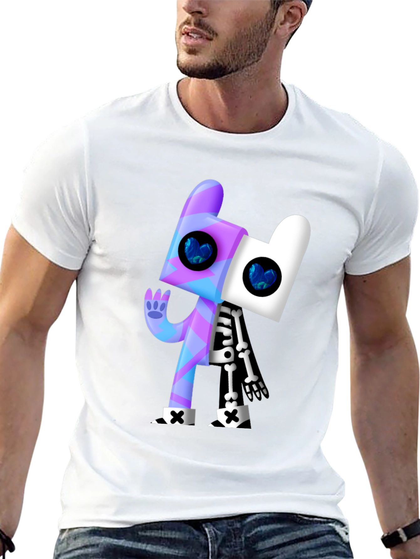 Black Cartoon Character Graphic Black T-Shirt view 13