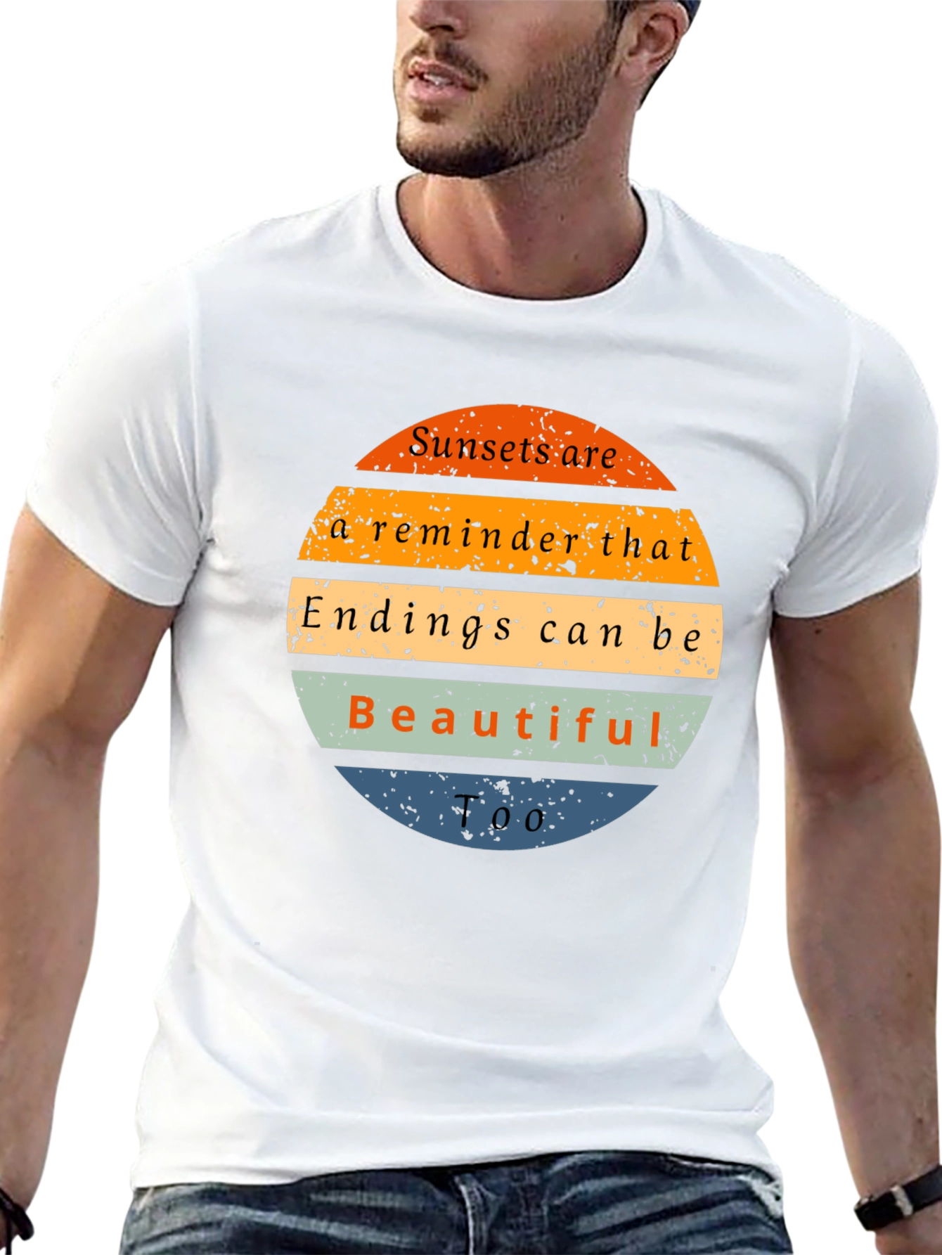 Black Sunset Reminder Graphic Tee - Endings Can Be Beautiful view 13