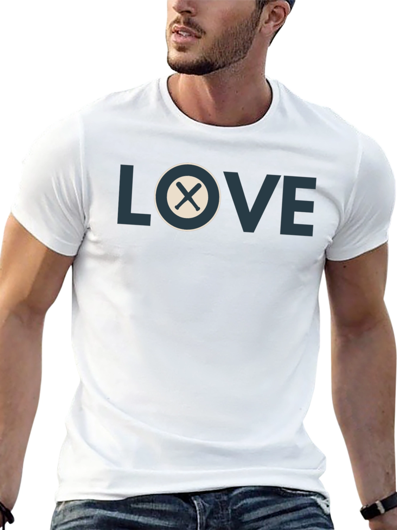 Black LOVE X Symbol Graphic T-Shirt view 13