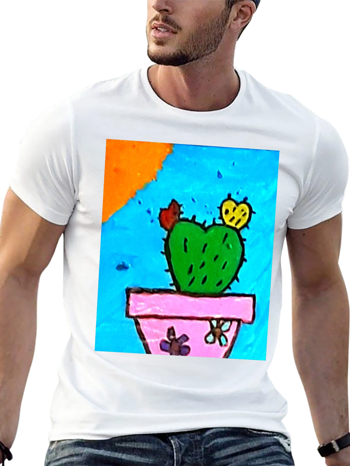 Black Quirky Cactus Graphic T-Shirt view 13