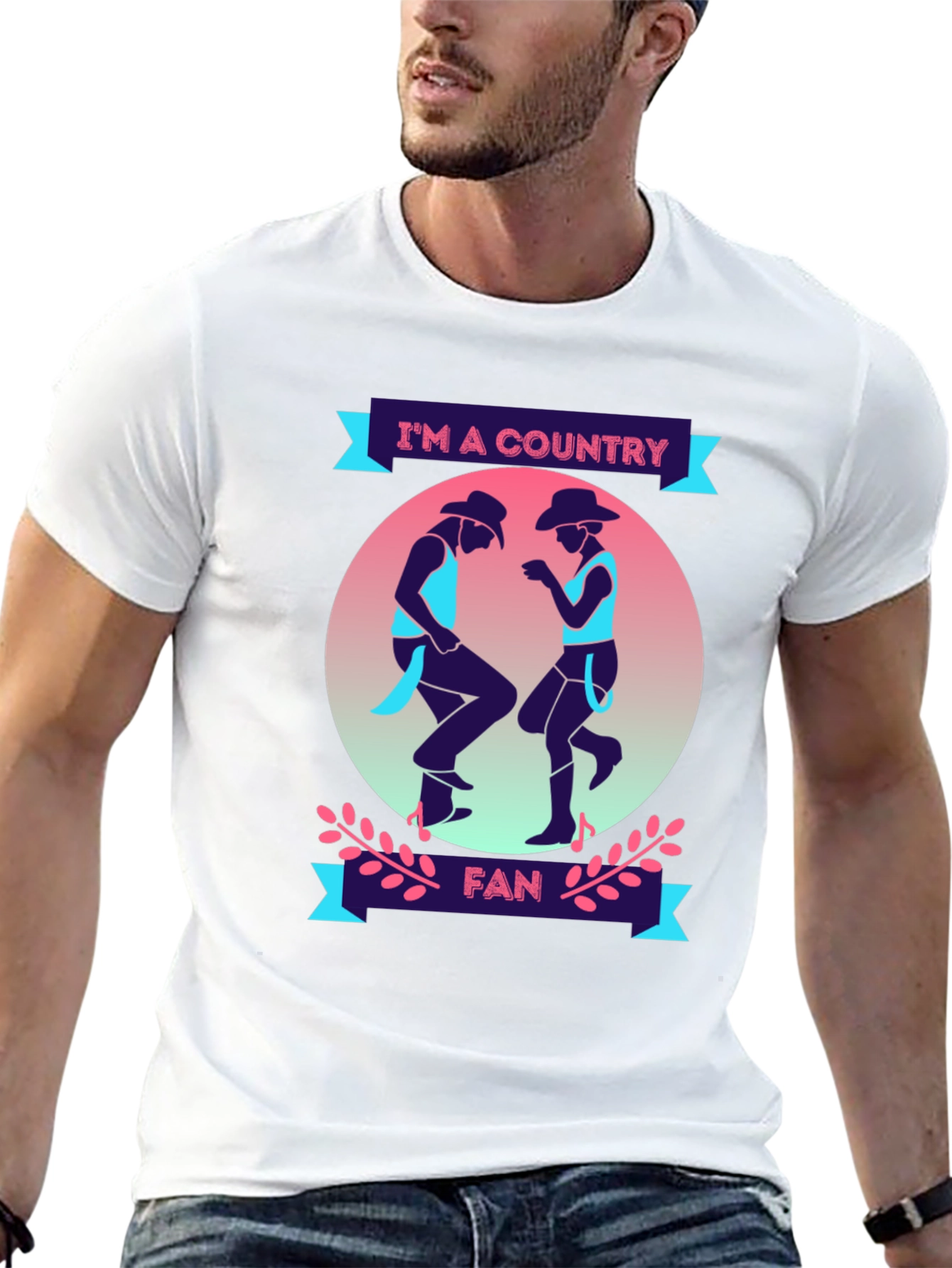 Black Country Music Fan T-Shirt view 13