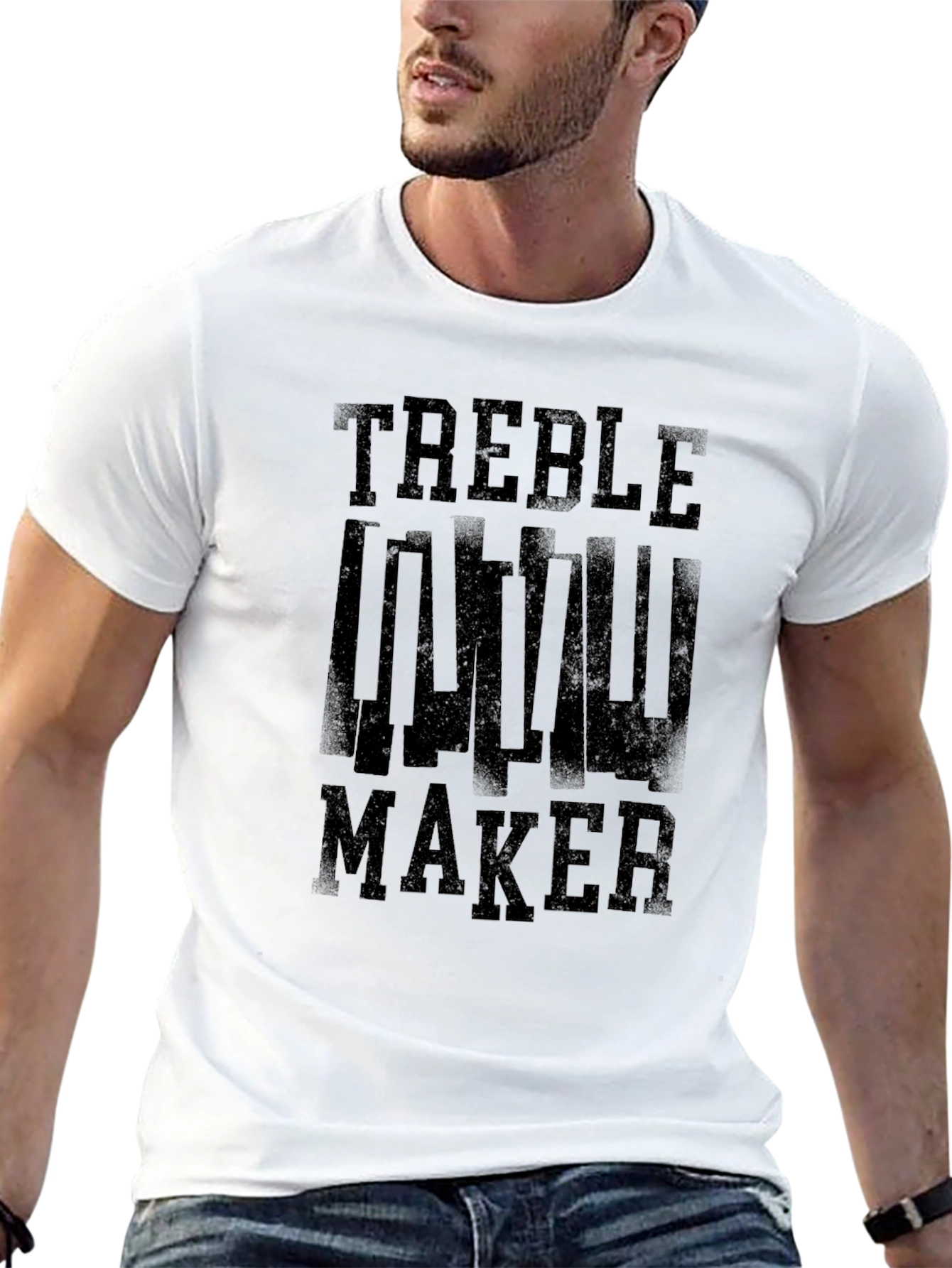 Black Treble Maker Graphic Black T-Shirt view 13