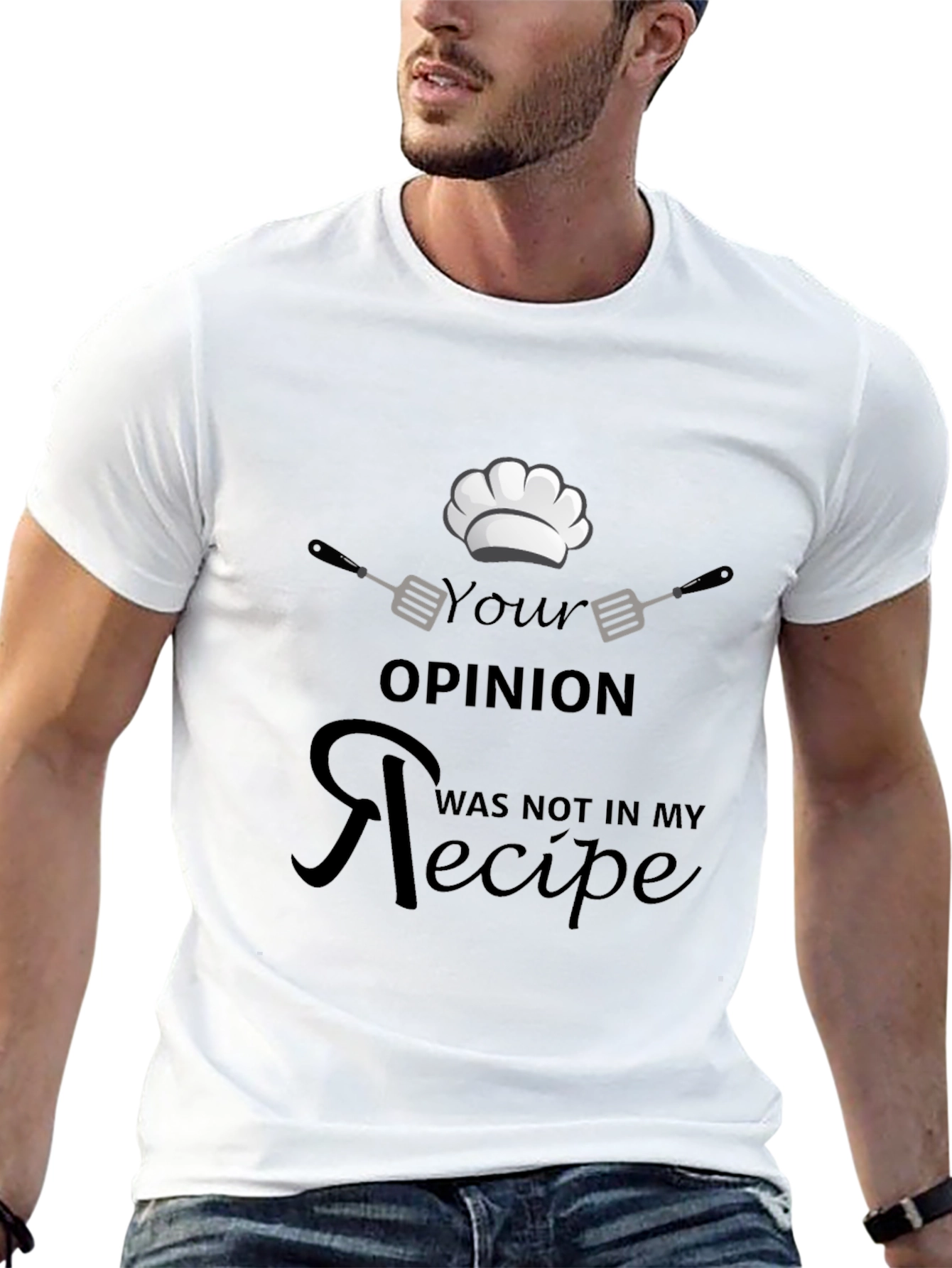 Black Chef's Opinion Recipe Black T-Shirt view 13