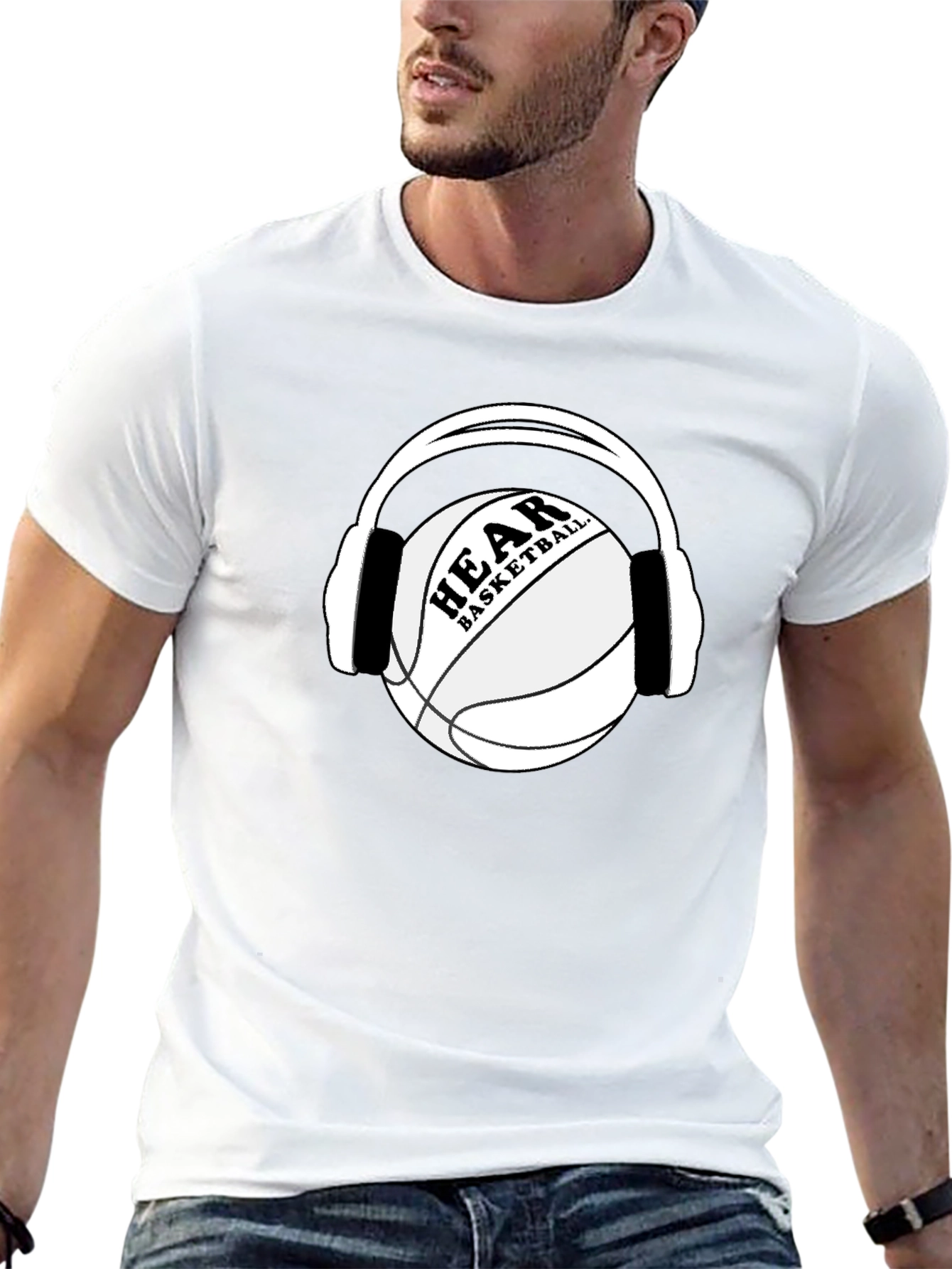 Black Hear Basketball Black T-Shirt view 13