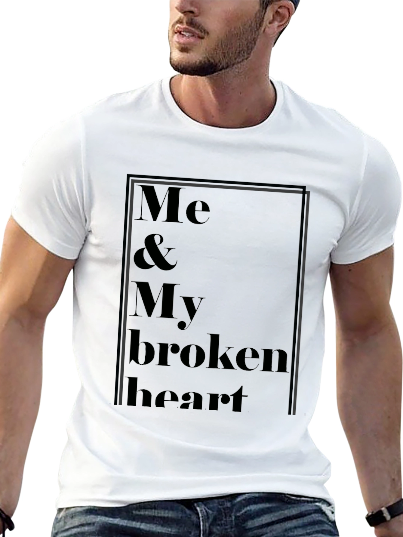 Black Me & My Broken Heart Graphic Tee - Black view 13