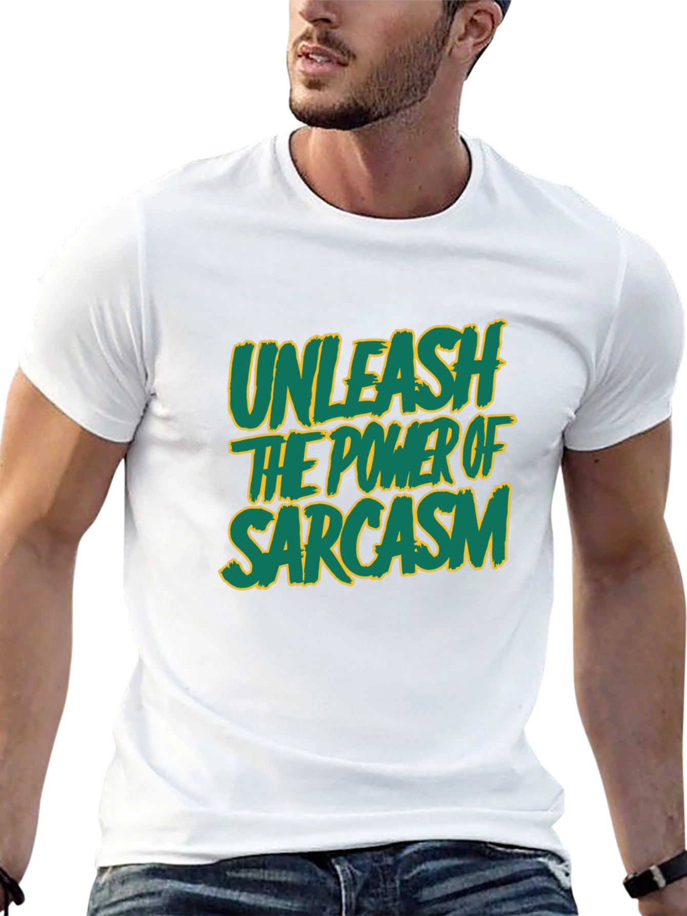 Black Unleash Sarcasm T-Shirt -  Funny Graphic Tee view 13