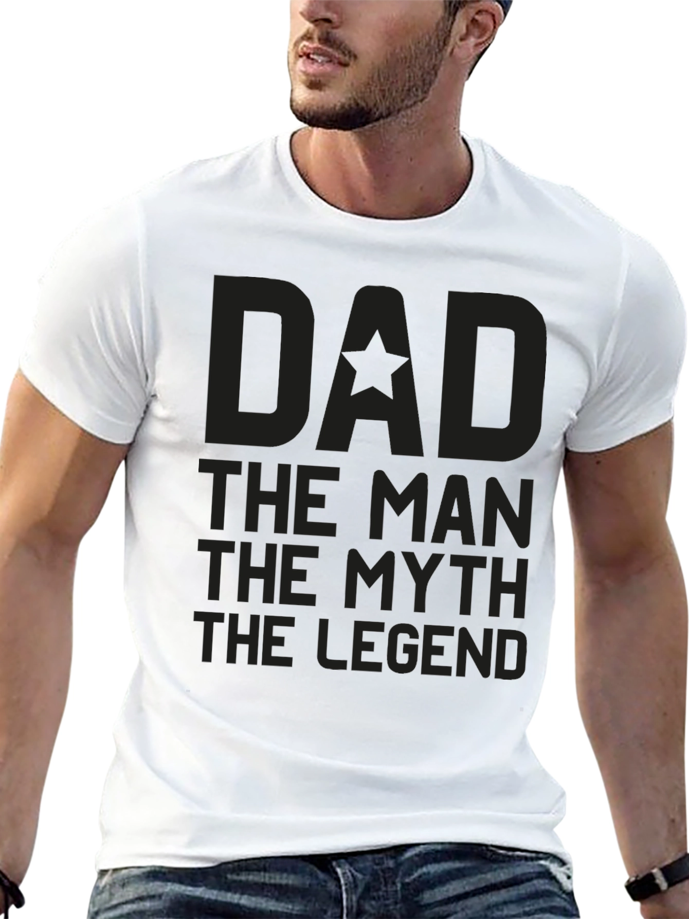 Black Dad The Man The Myth The Legend Graphic Tee view 13