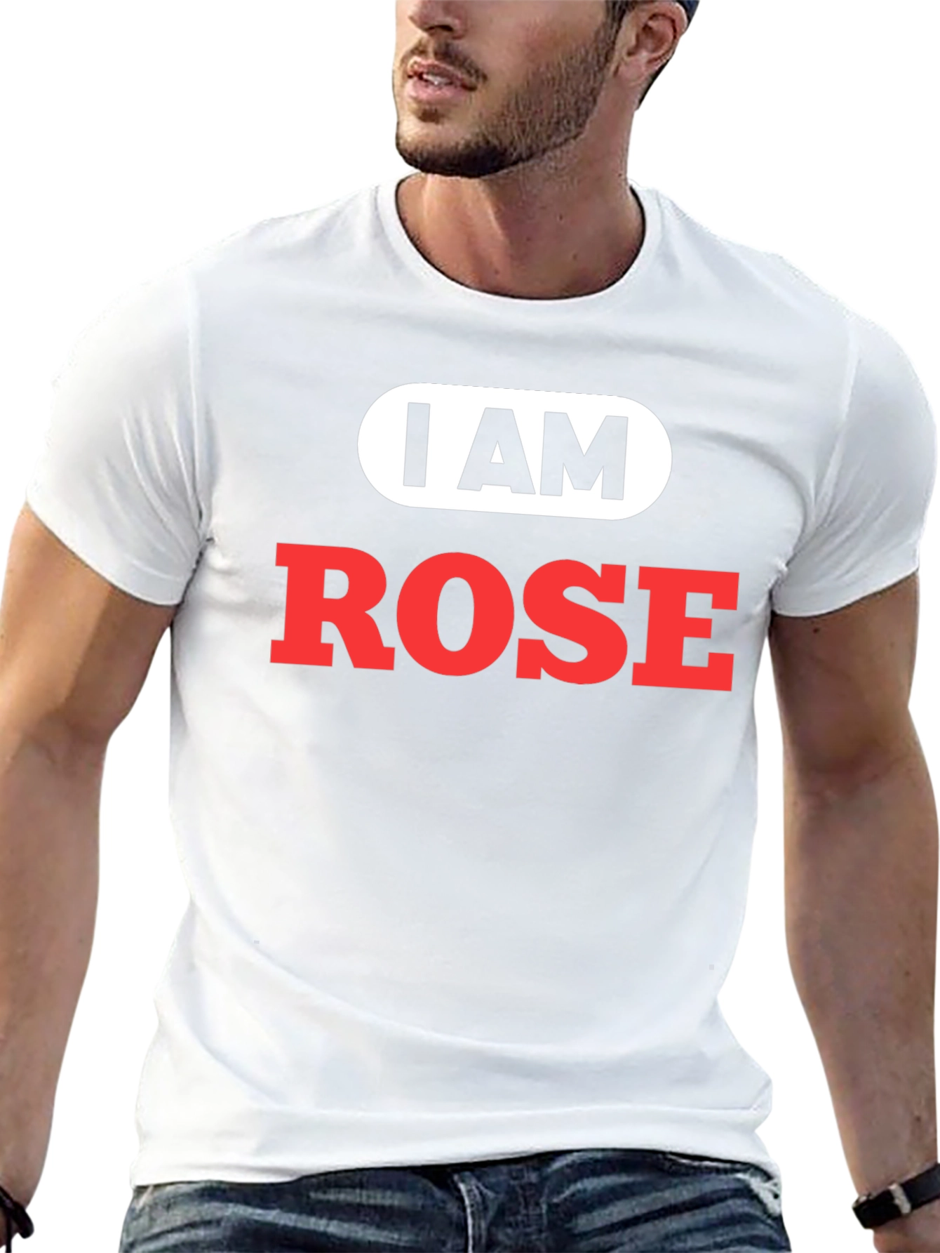 Black I Am Rose T-Shirt - Funny Personalized Name Tee view 13