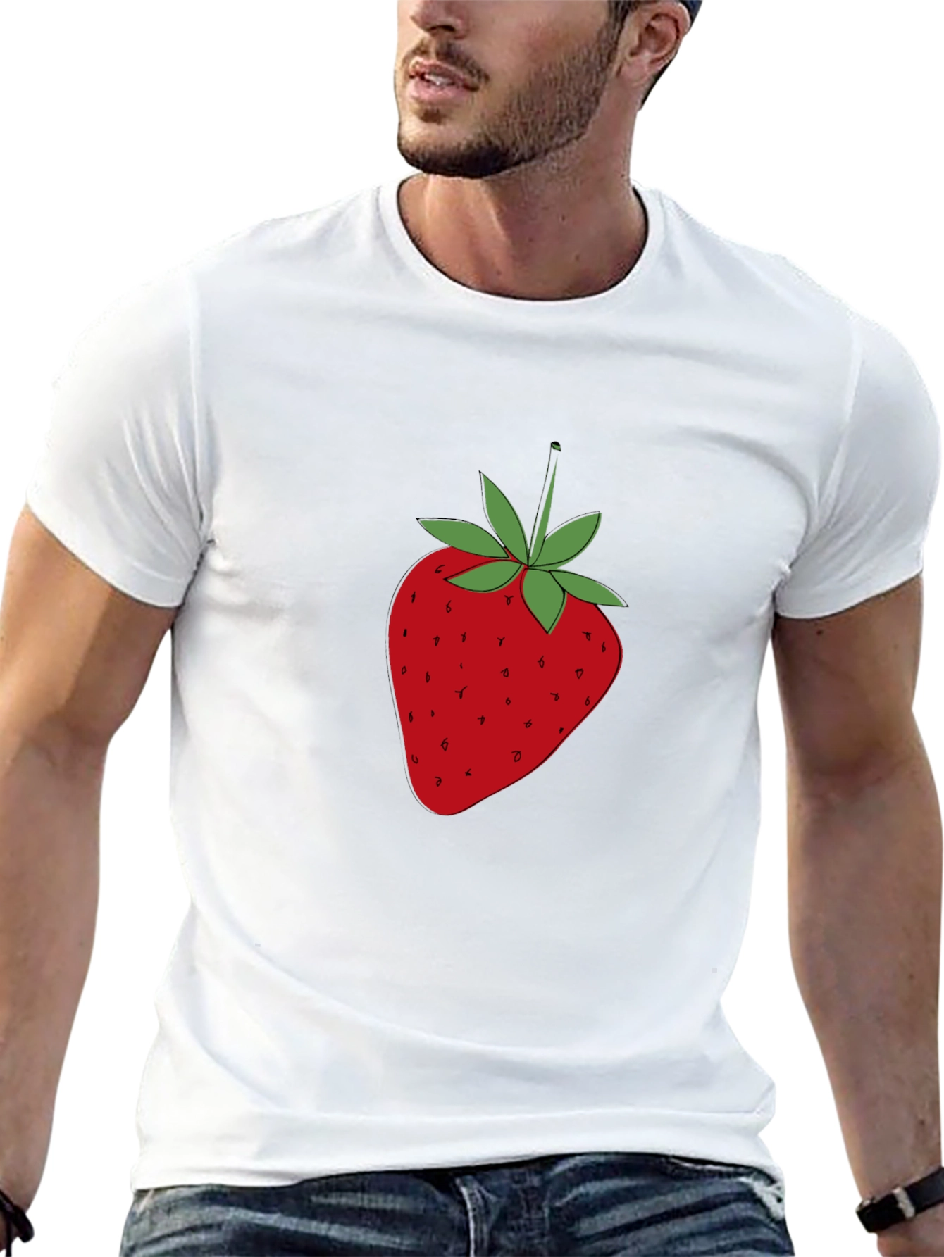 Black Strawberry Graphic T-Shirt - Casual & Stylish view 13
