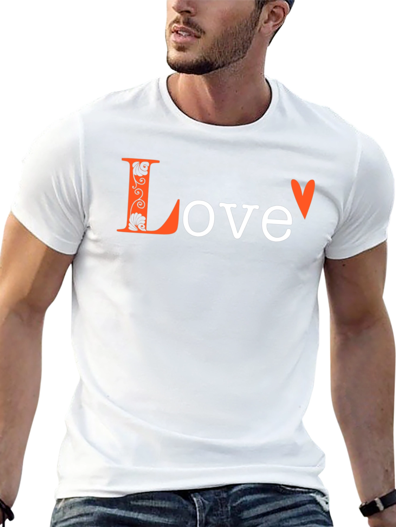 Black Love Graphic Print Black T-Shirt view 13