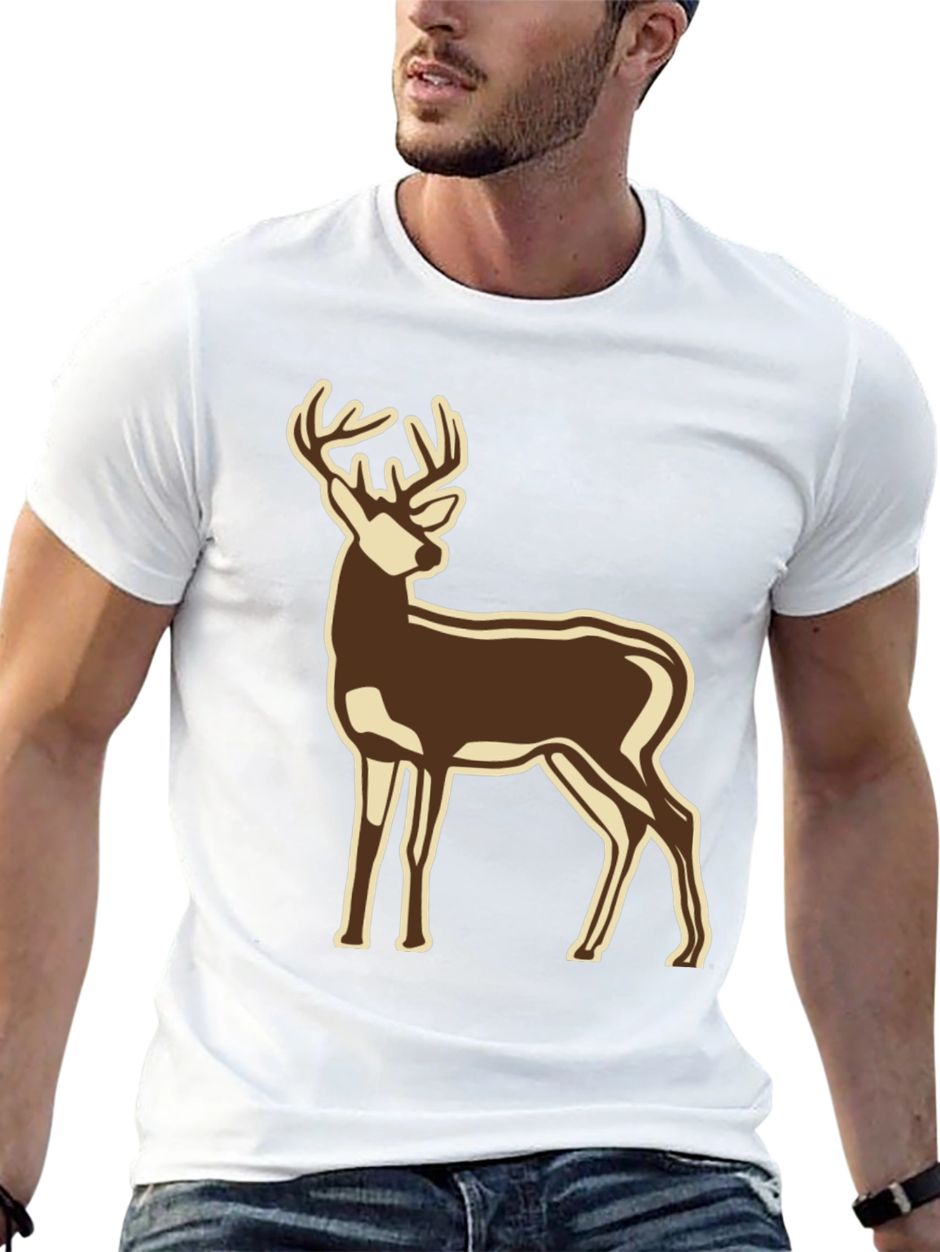 Black Deer Graphic Black T-Shirt view 13