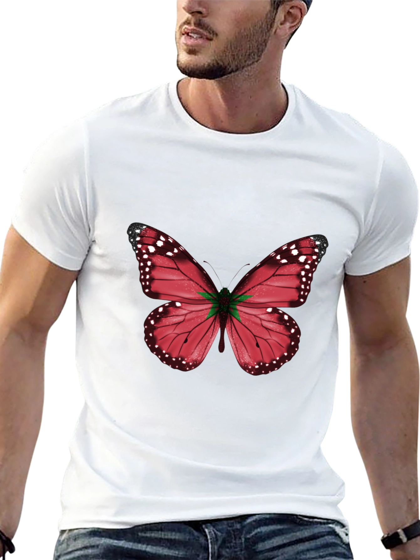 Black Butterfly Graphic Tee - Modern Casual Style view 13
