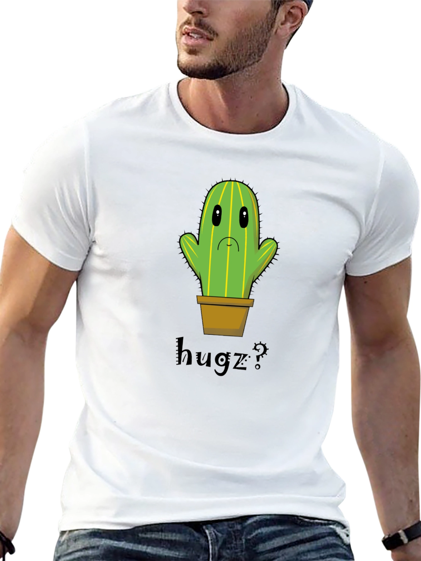 Sad Cactus Hugz? Graphic T-Shirt - 13
