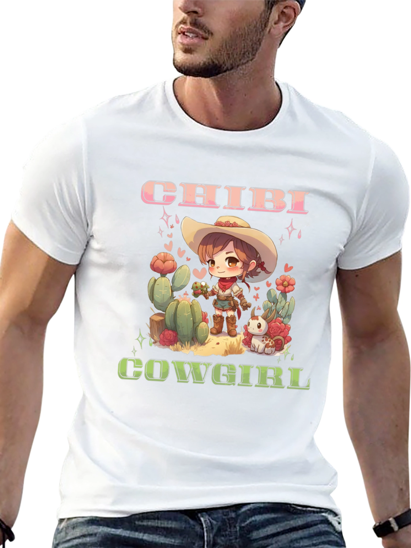 Chibi Cowgirl Graphic Tee - Western Style T-Shirt - 13