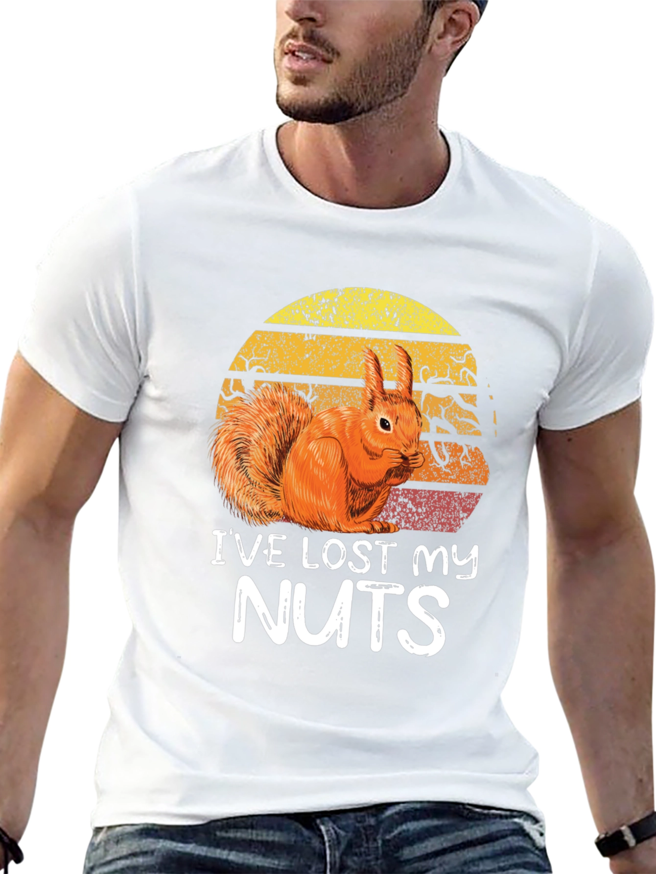 Black Funny Squirrel "I've Lost My Nuts" Graphic Tee view 13
