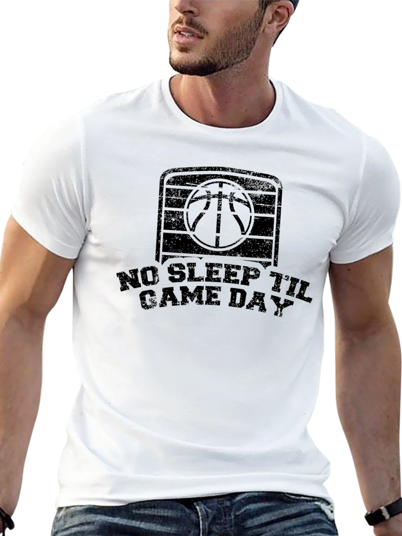 Black No Sleep Til Game Day Black T-Shirt view 13