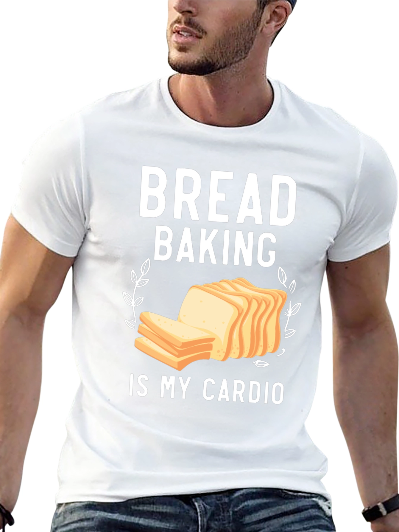 Black Bread Baking is My Cardio T-Shirt - Funny Baker Tee view 13