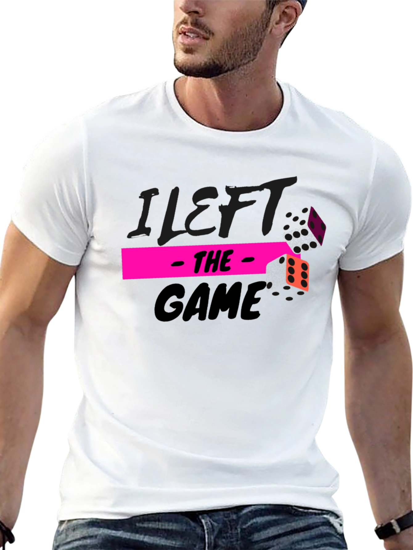 I Left The Game Graphic T-Shirt - 13