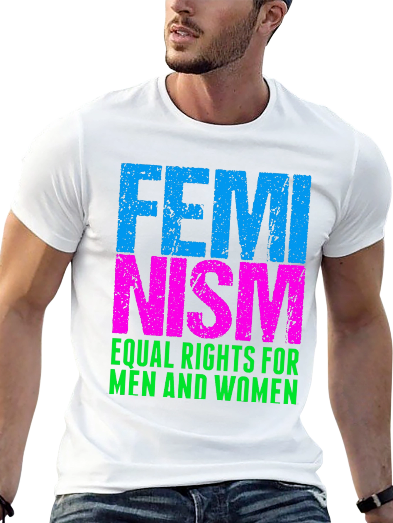 Black Feminism Equal Rights T-Shirt - Black Cotton Blend view 13