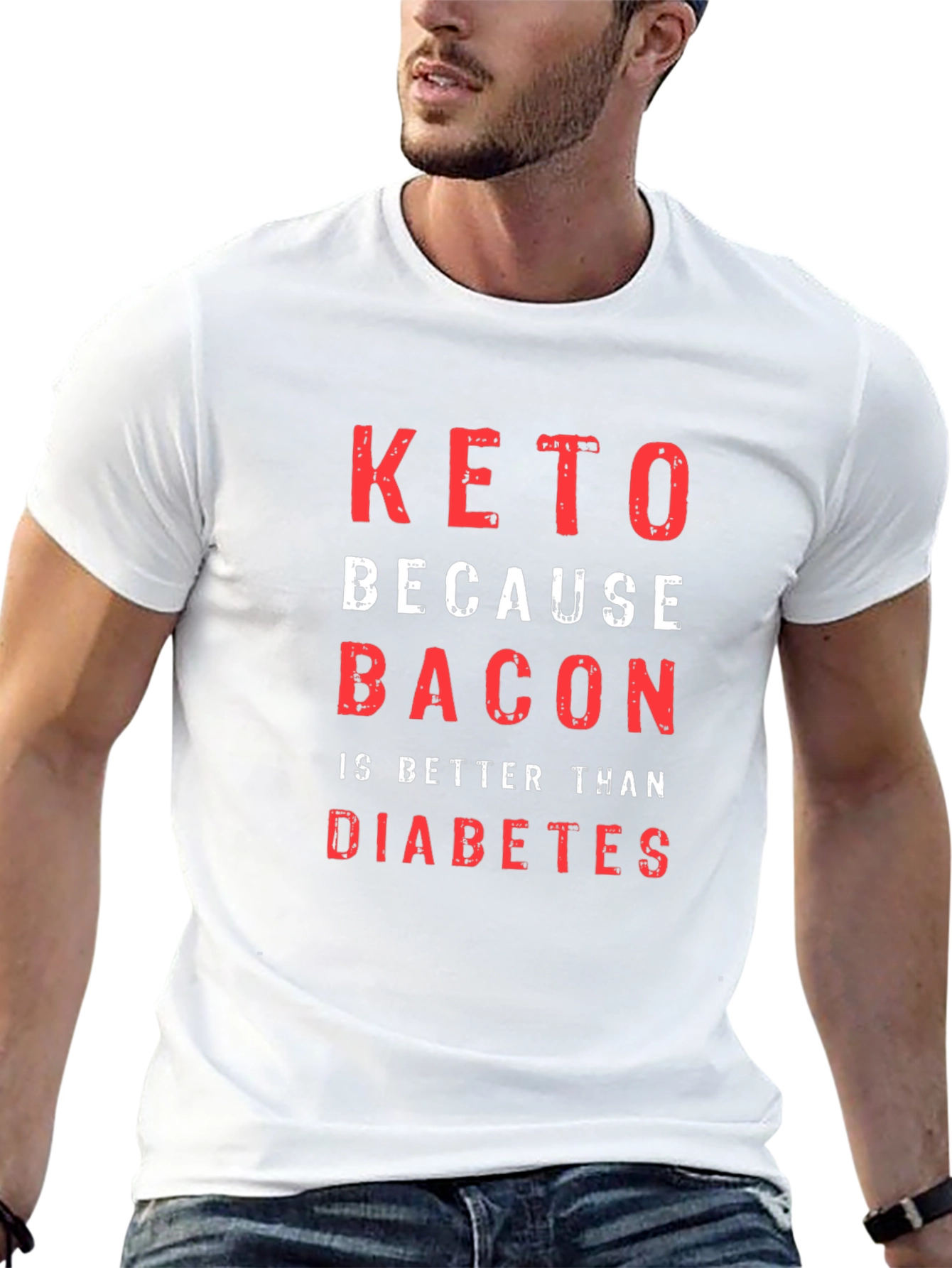 Black Keto Because Bacon is Better T-Shirt view 13