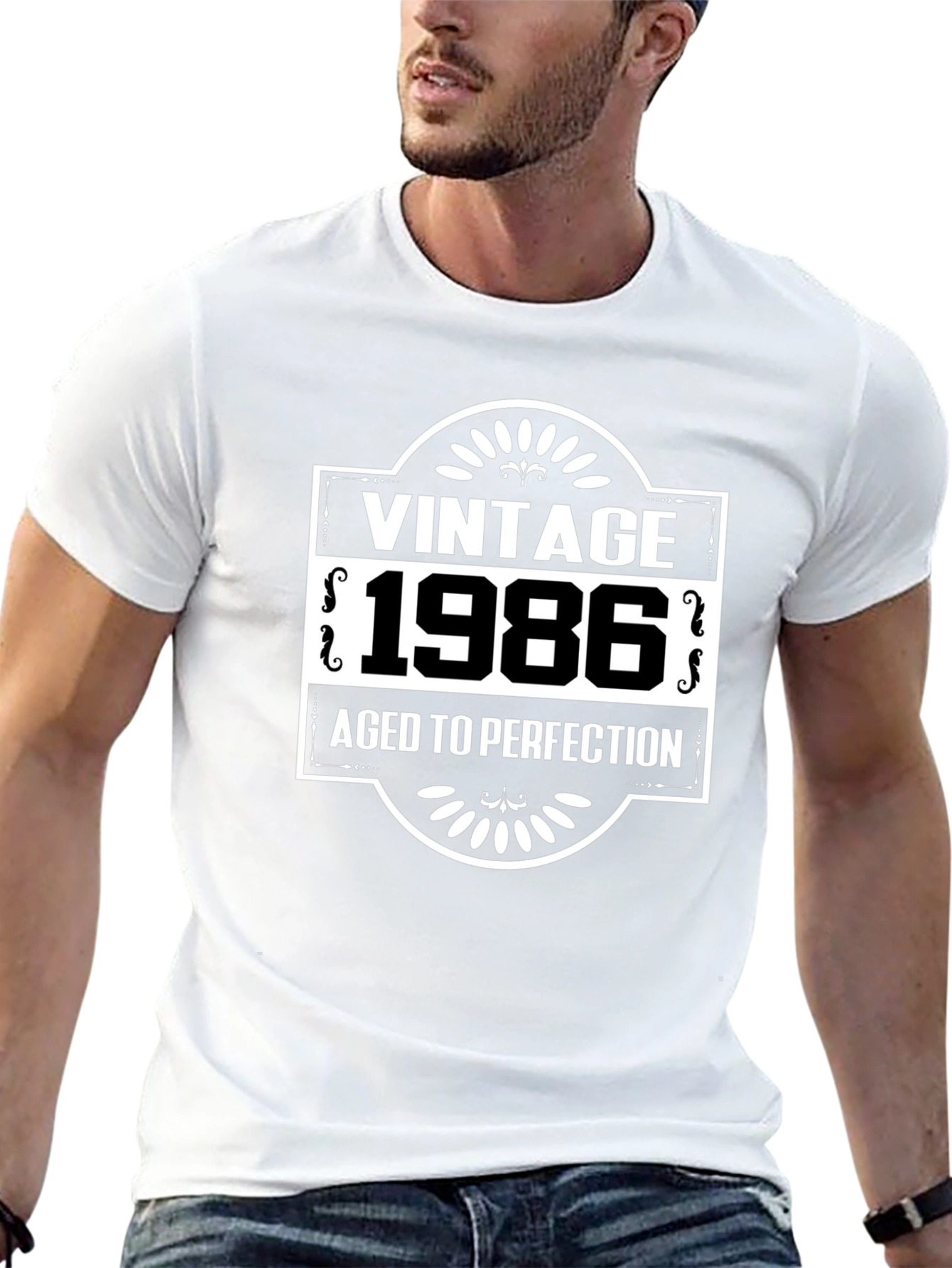 Black Vintage 1986 Aged to Perfection Graphic Tee view 13