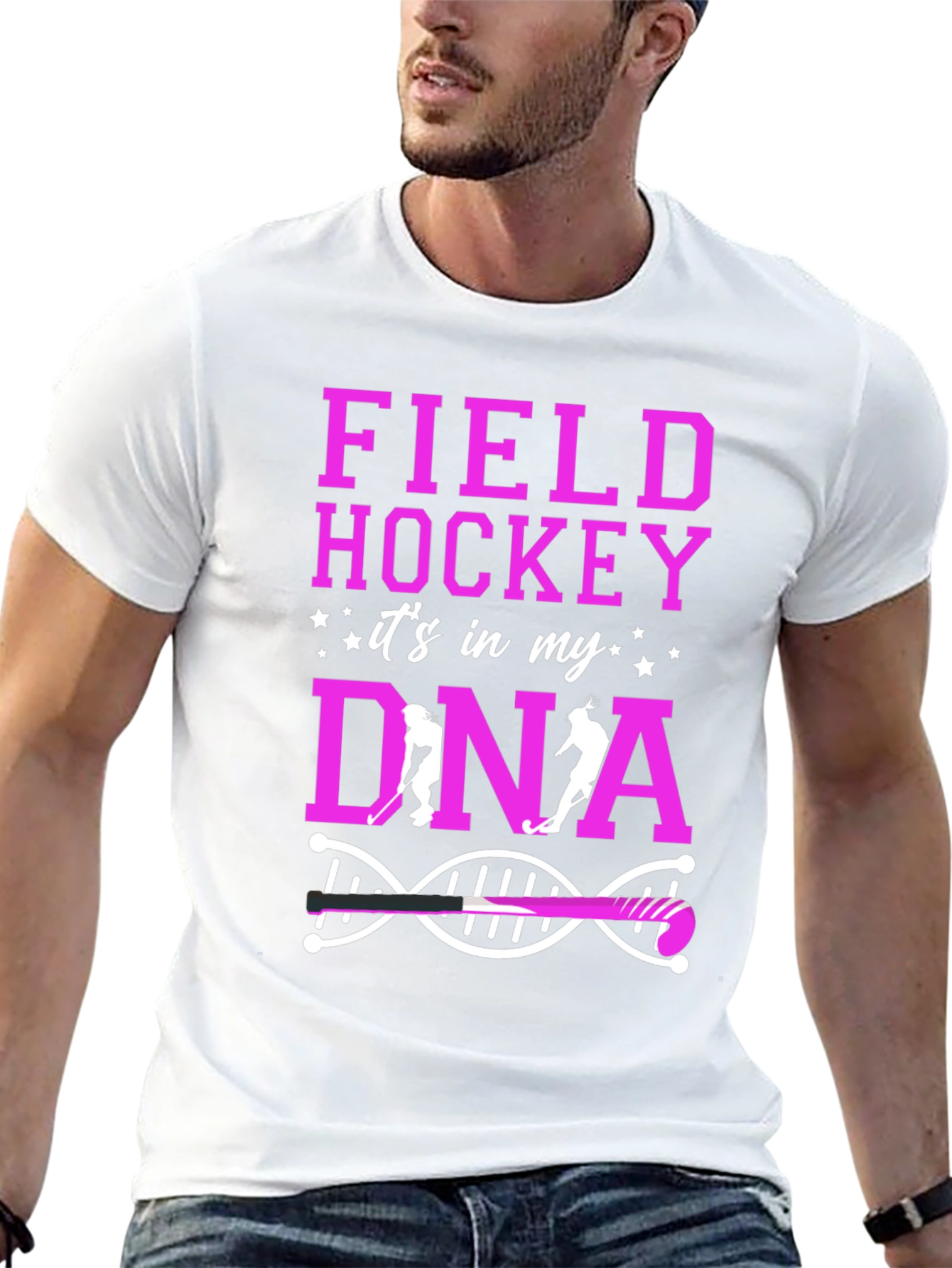 Black Field Hockey DNA Graphic Tee view 13