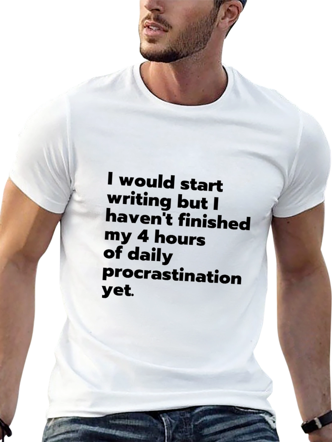Black Procrastination Humor T-Shirt view 13