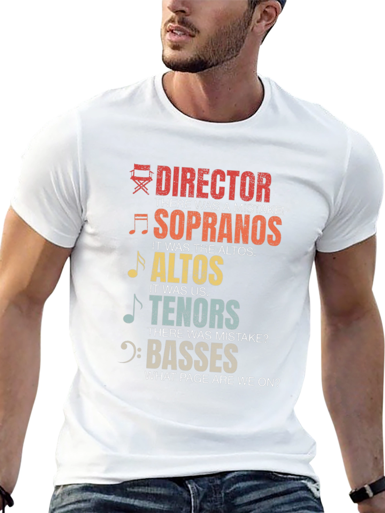 Black Choir Group Funny T-Shirt - Director, Soprano, Alto, Tenor, Bass view 13