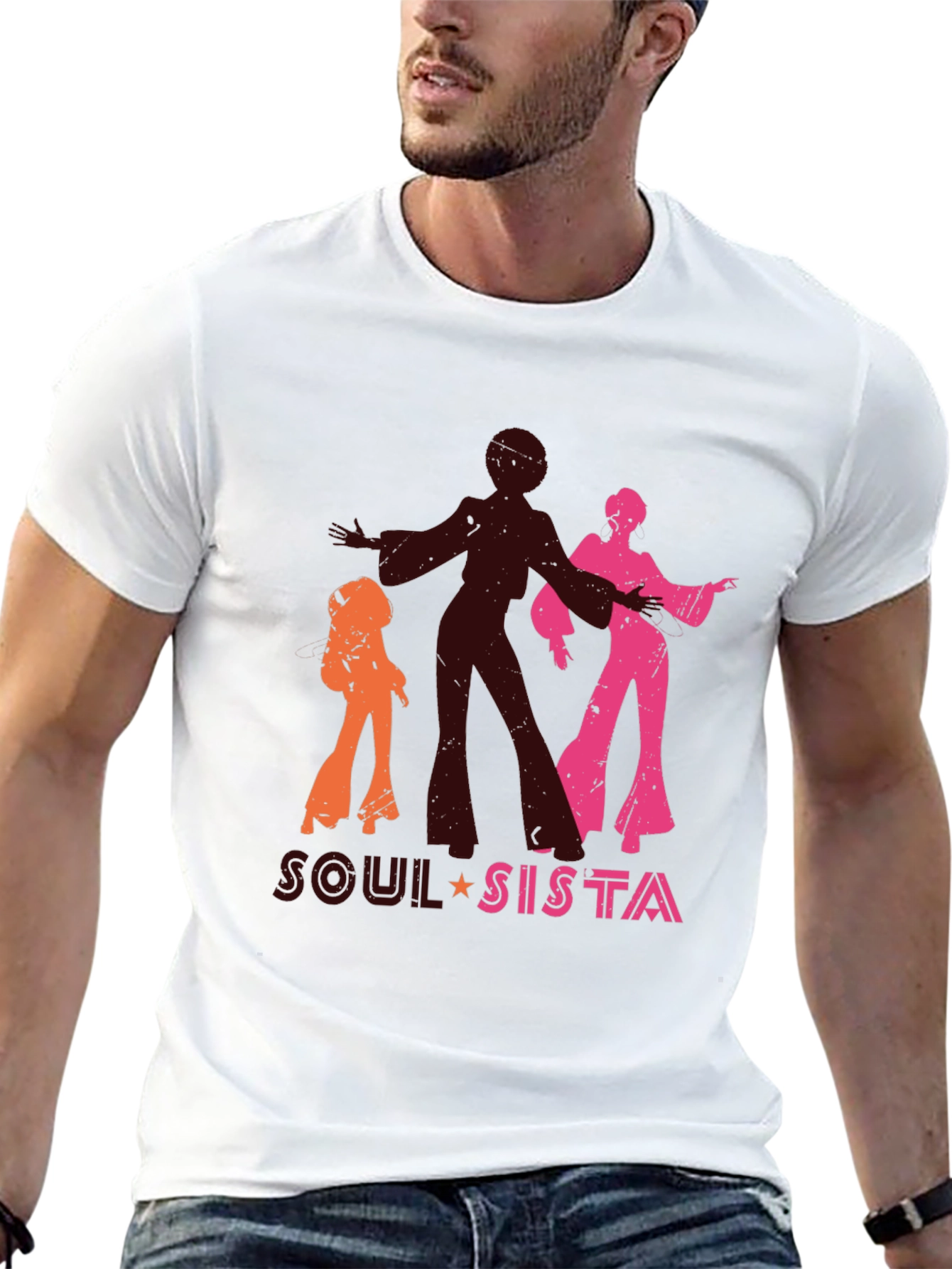 Black Soul Sista Black Graphic Tee view 13