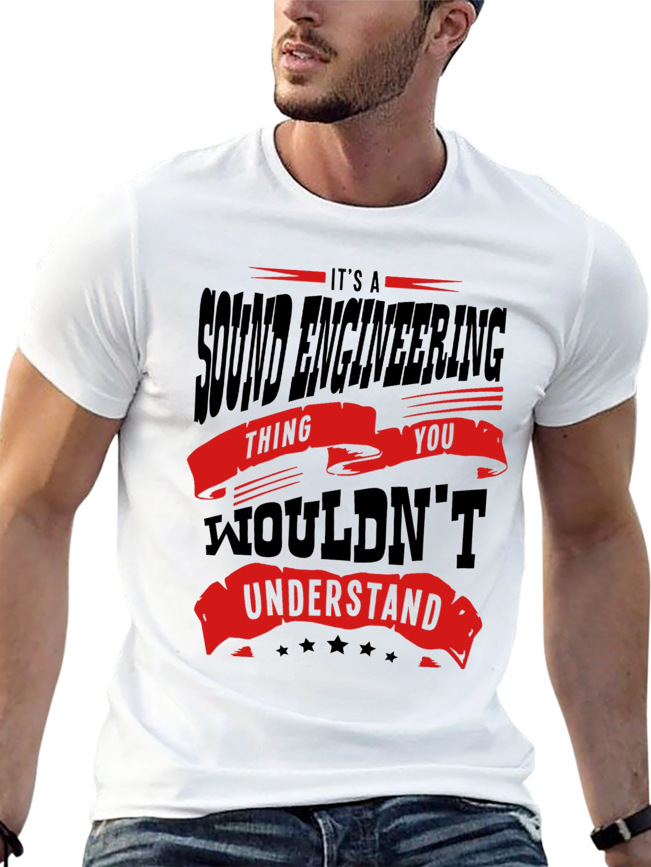 Black Sound Engineering T-Shirt - You Wouldn't Understand Funny Tee view 13