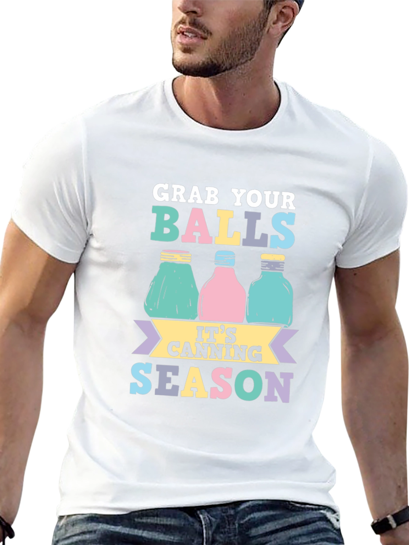 Black Grab Your Balls Canning Season T-Shirt view 13