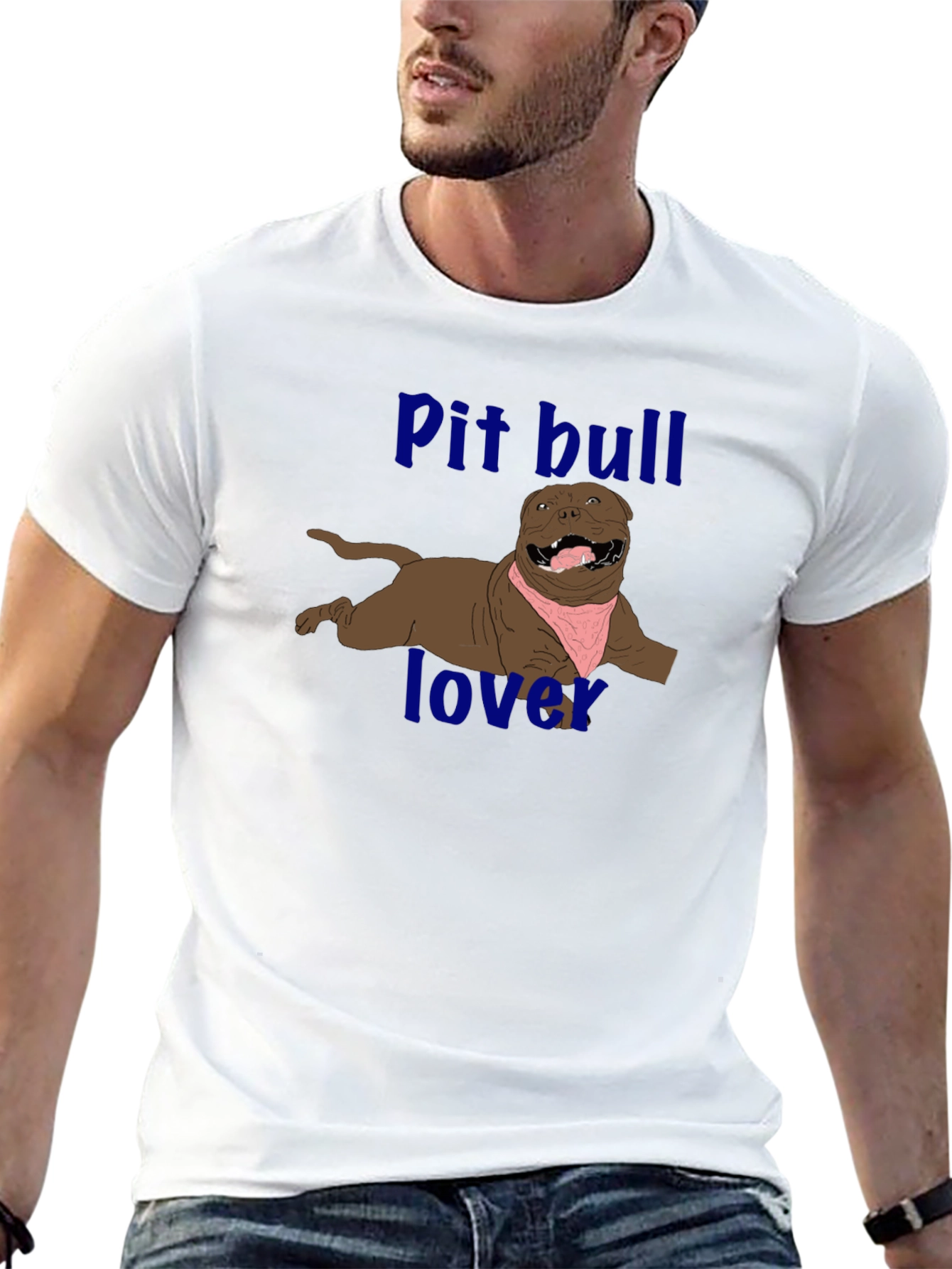 Pitbull Lover Graphic T-Shirt - Black - 13