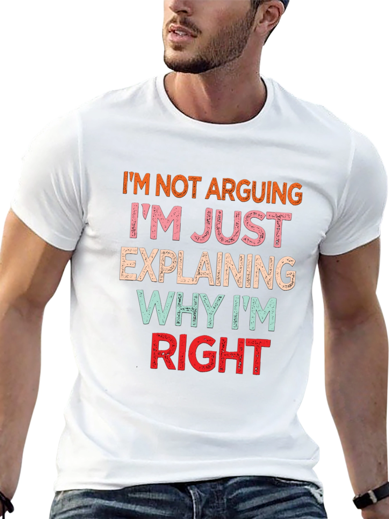 Black Funny Argument Explanation T-Shirt view 13