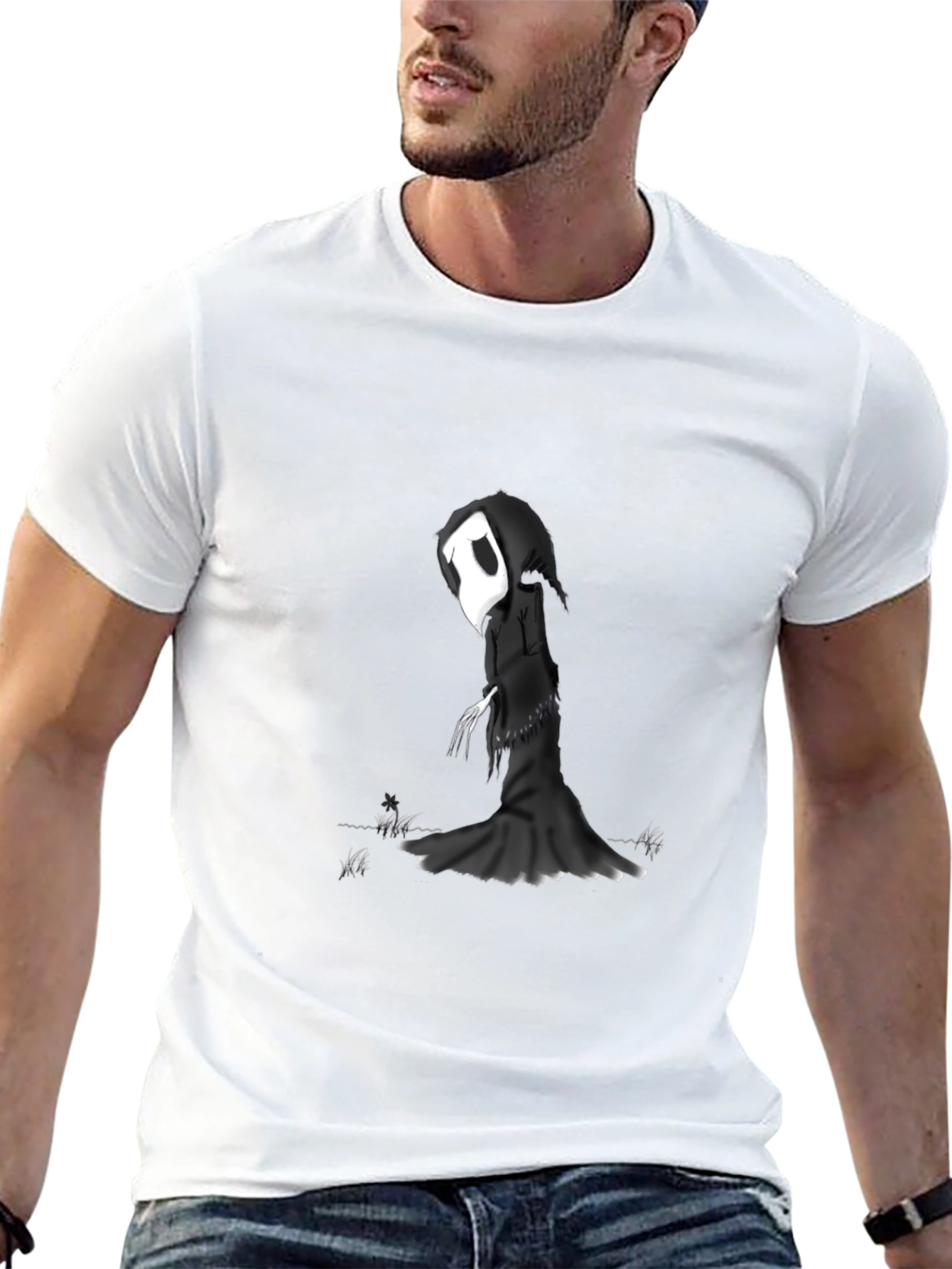 Black Grim Reaper Graphic T-Shirt - Black view 13