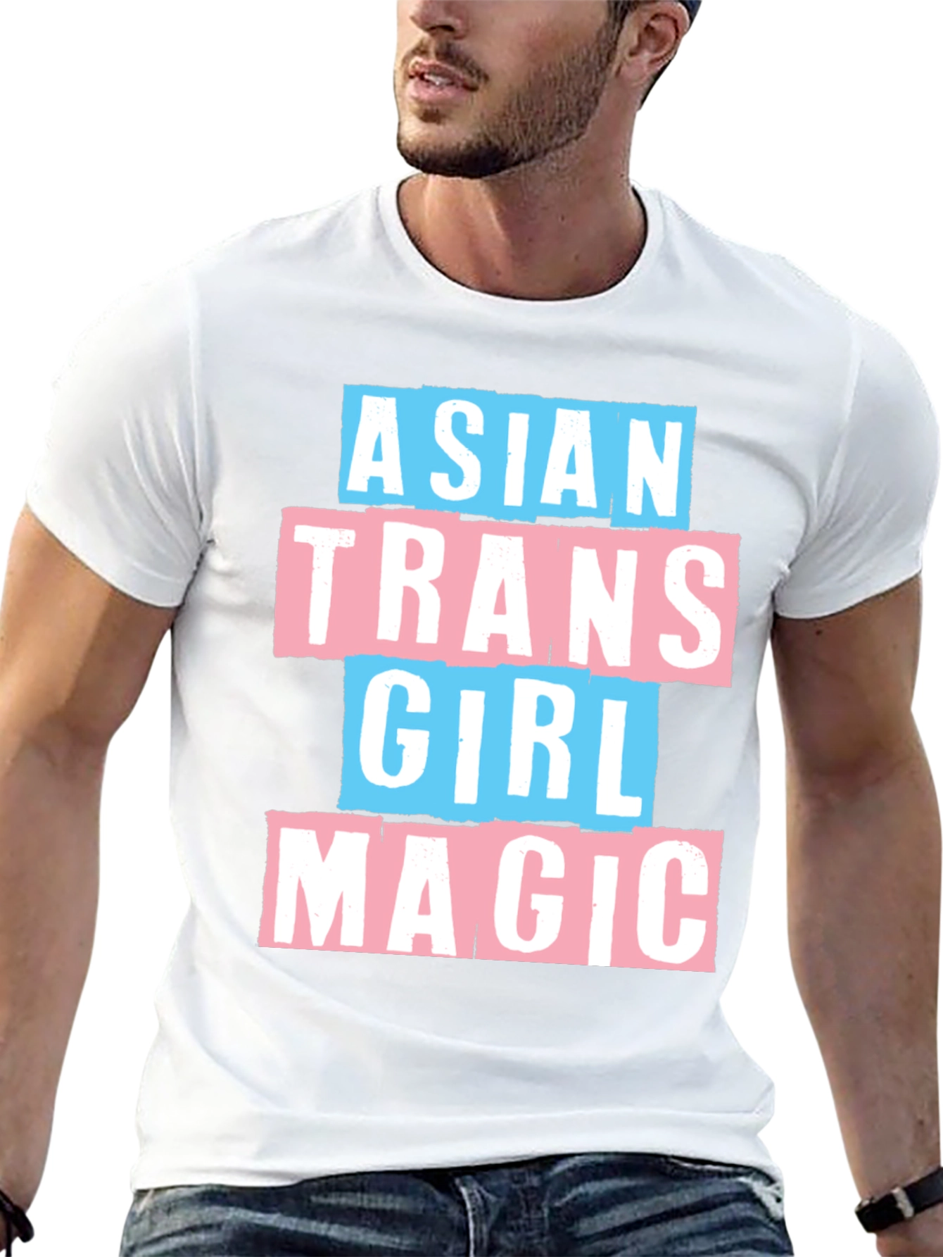 Black Asian Trans Girl Magic Tee view 13