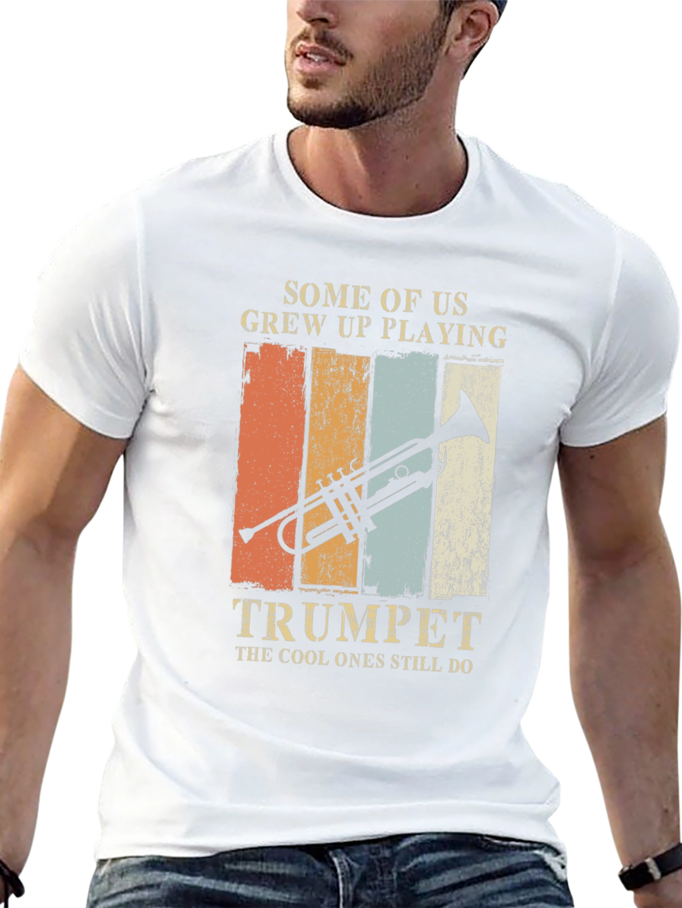 Black Trumpet Player T-Shirt - Cool Ones Still Do! view 13