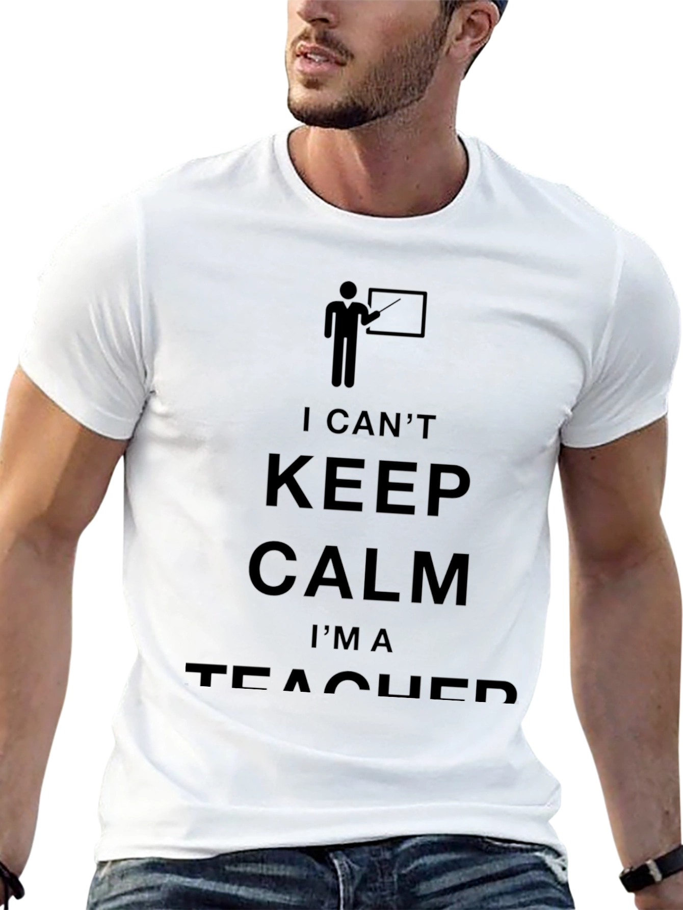 Black I Can't Keep Calm I'm A Teacher T-Shirt view 13