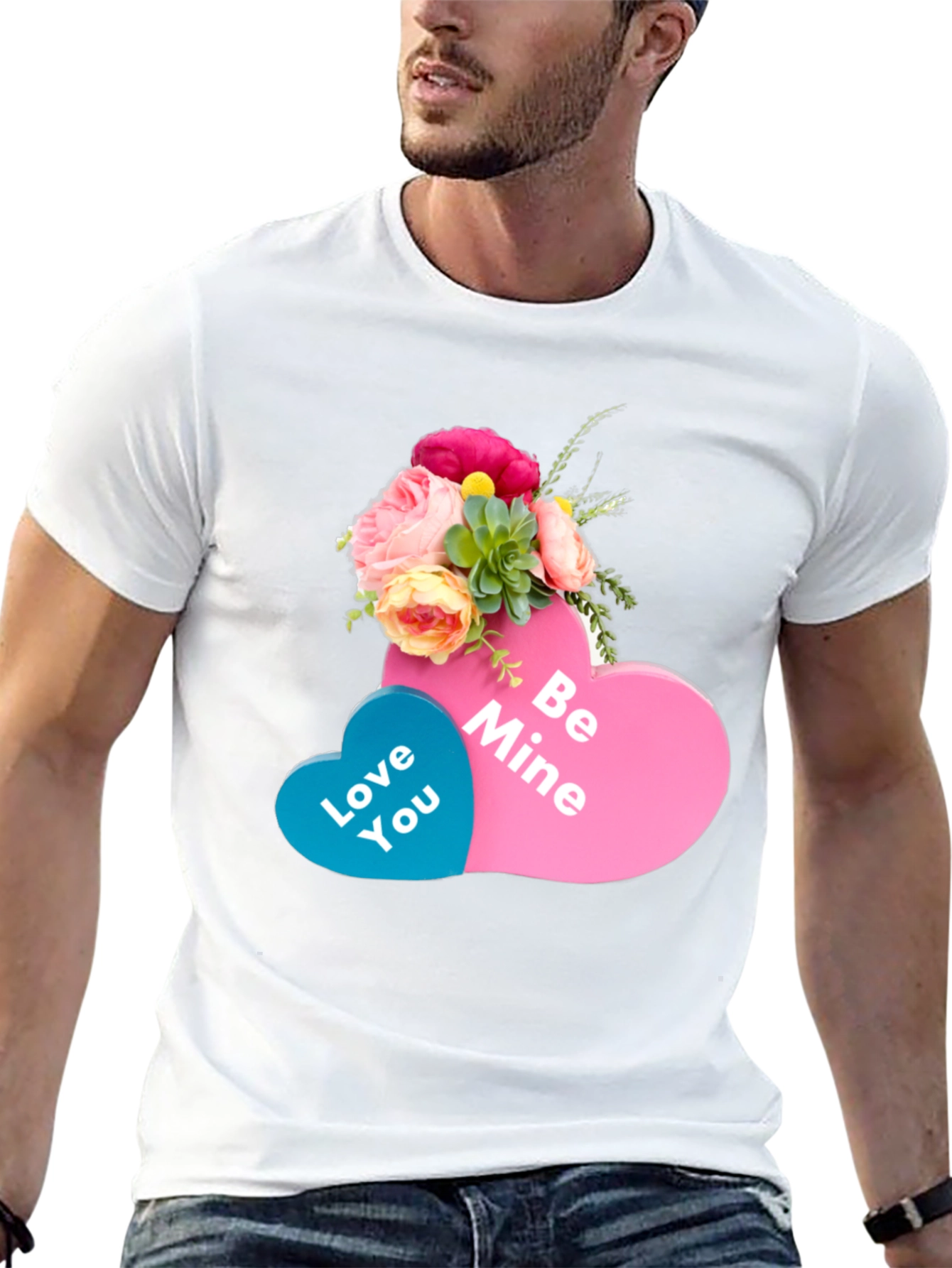 Black Love You / Be Mine Valentine's Day T-Shirt view 13