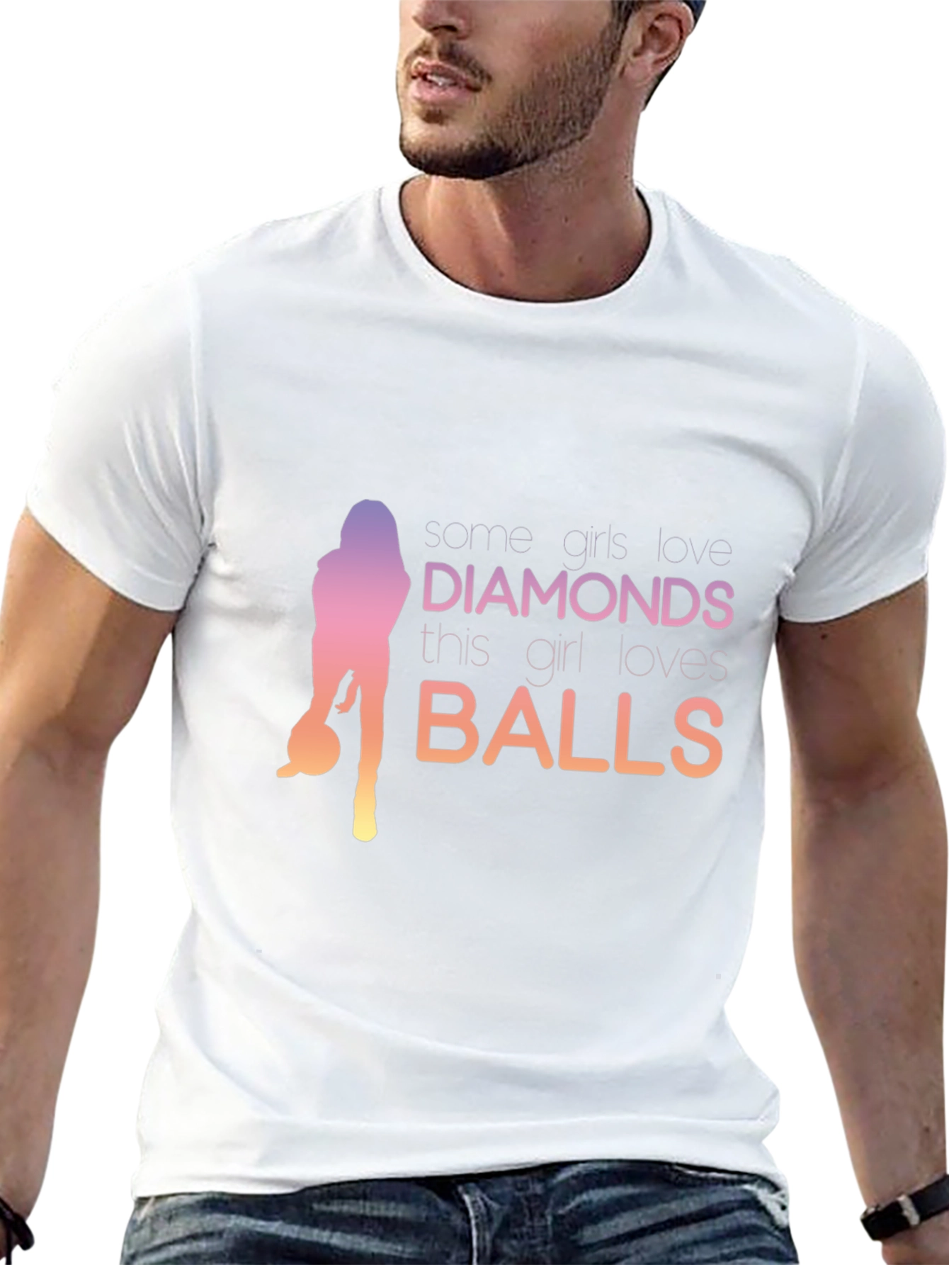 Black Funny Bowling T-Shirt - This Girl Loves Balls view 13